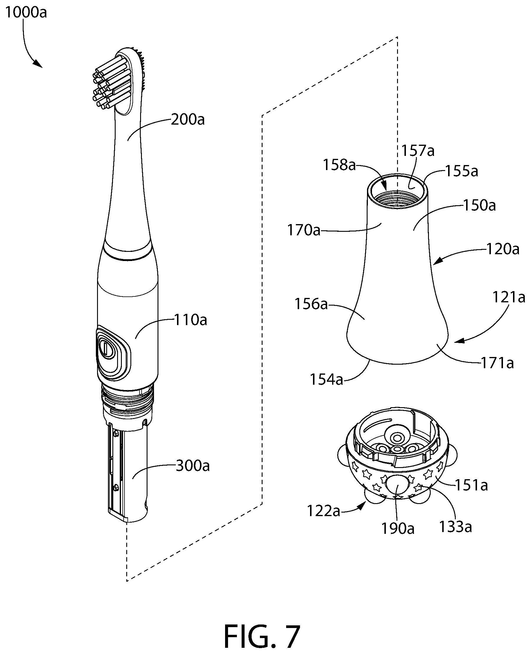 Patent US11771214 Figure 7 – Powered oral care implement including a tracking module and tracking module thereof