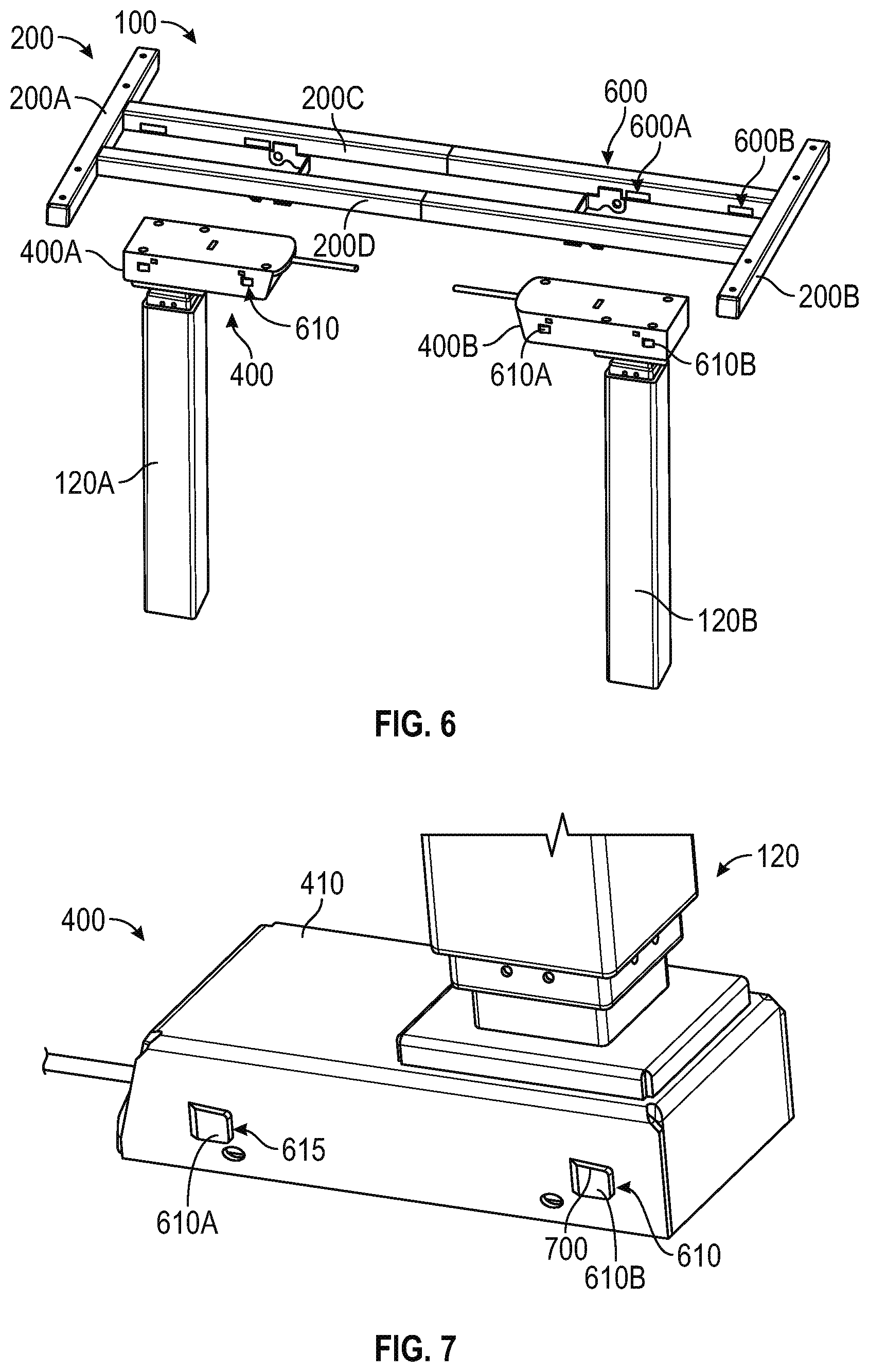 Patent US11771216 Figure 4 – Workstation including simplified leg attachment