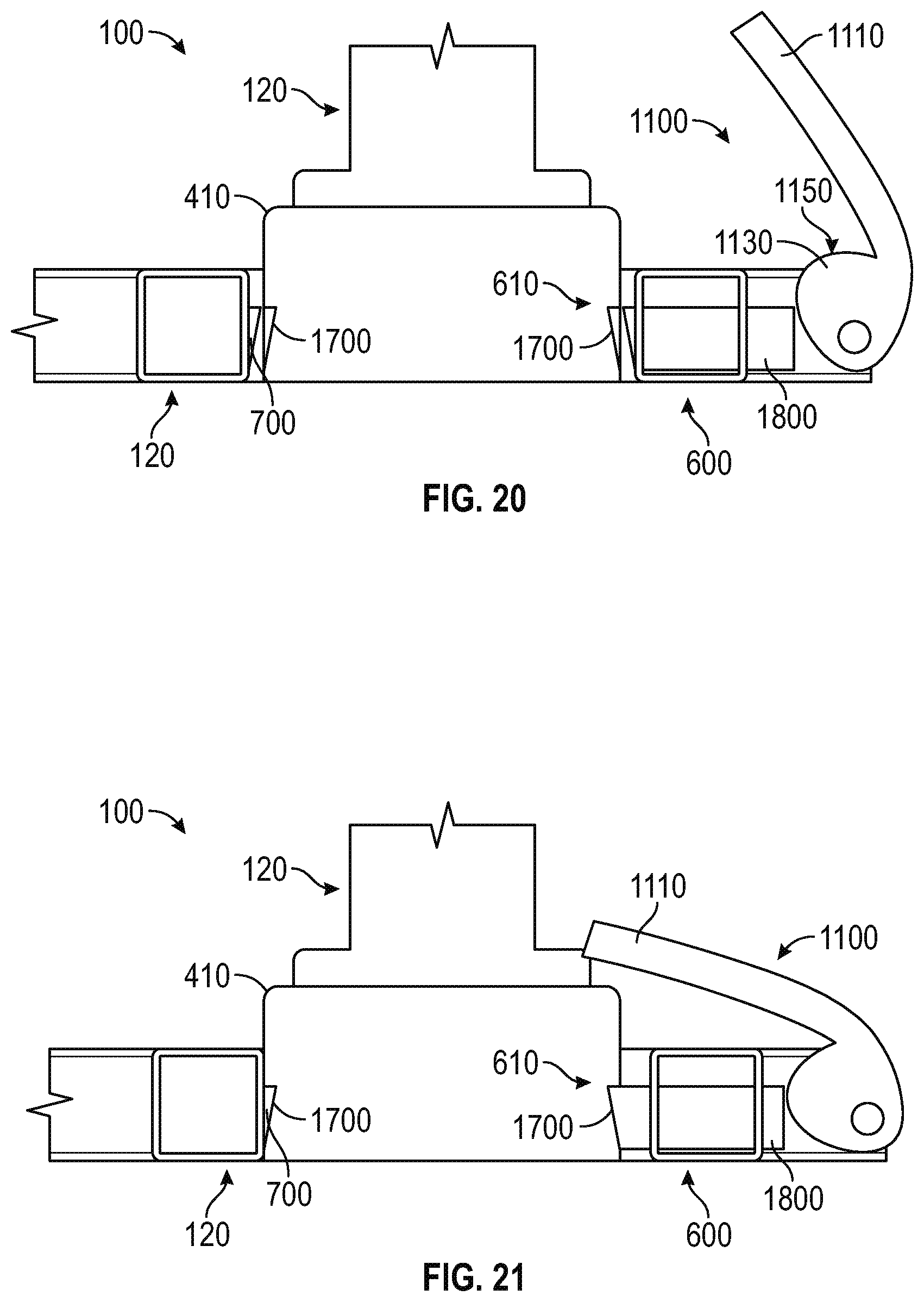 Patent US11771216 Figure 11 – Workstation including simplified leg attachment