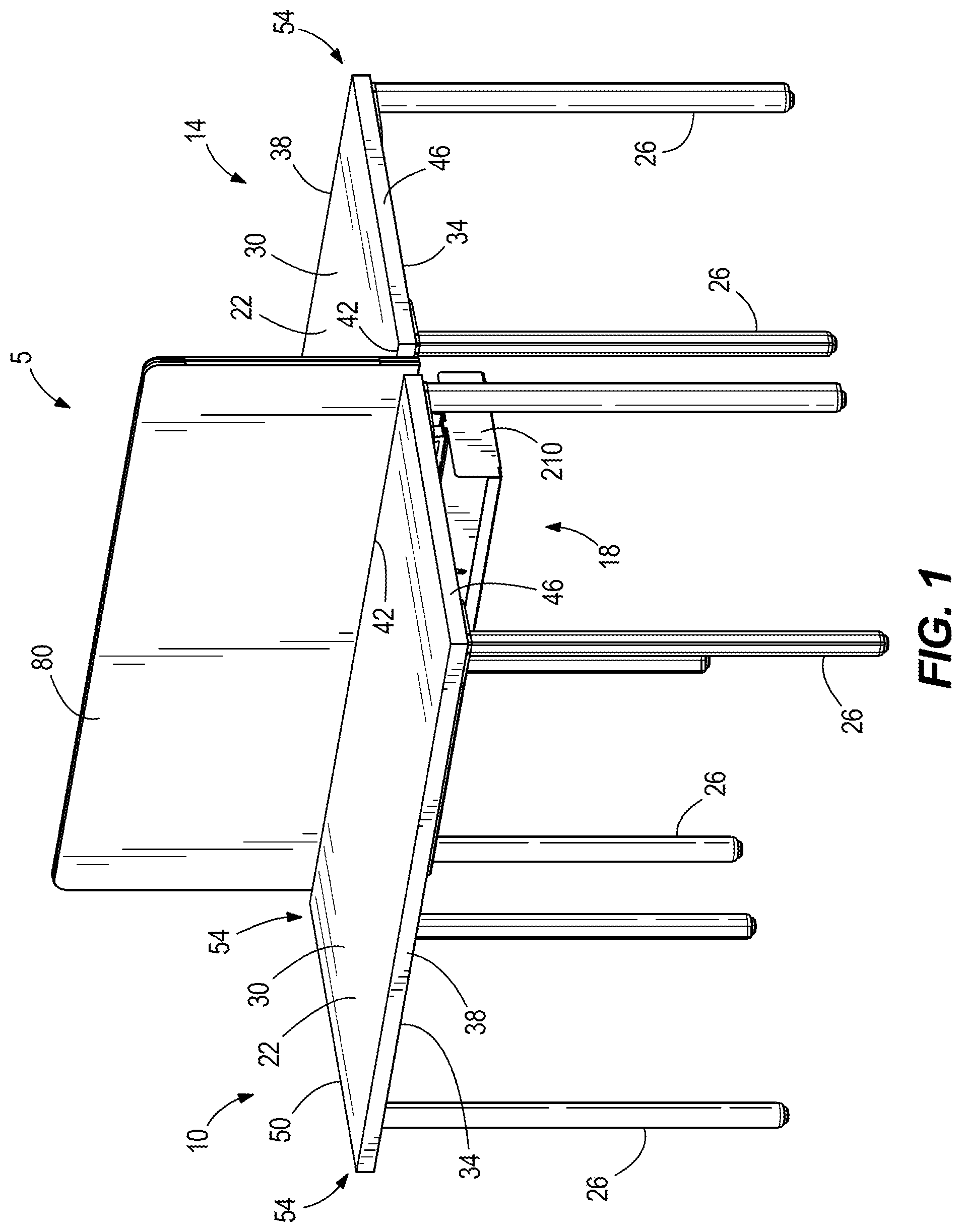 Patent US11771219 Figure 1 – Chase for connecting tables