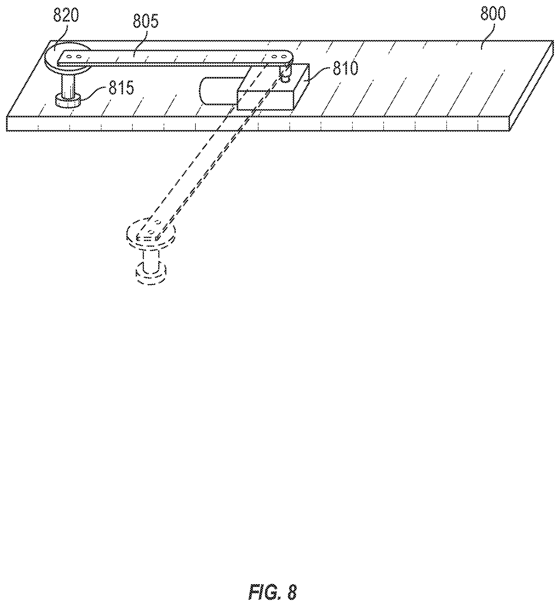 Patent US11771220 Figure 8 – Configuration and control of moveable shelf systems