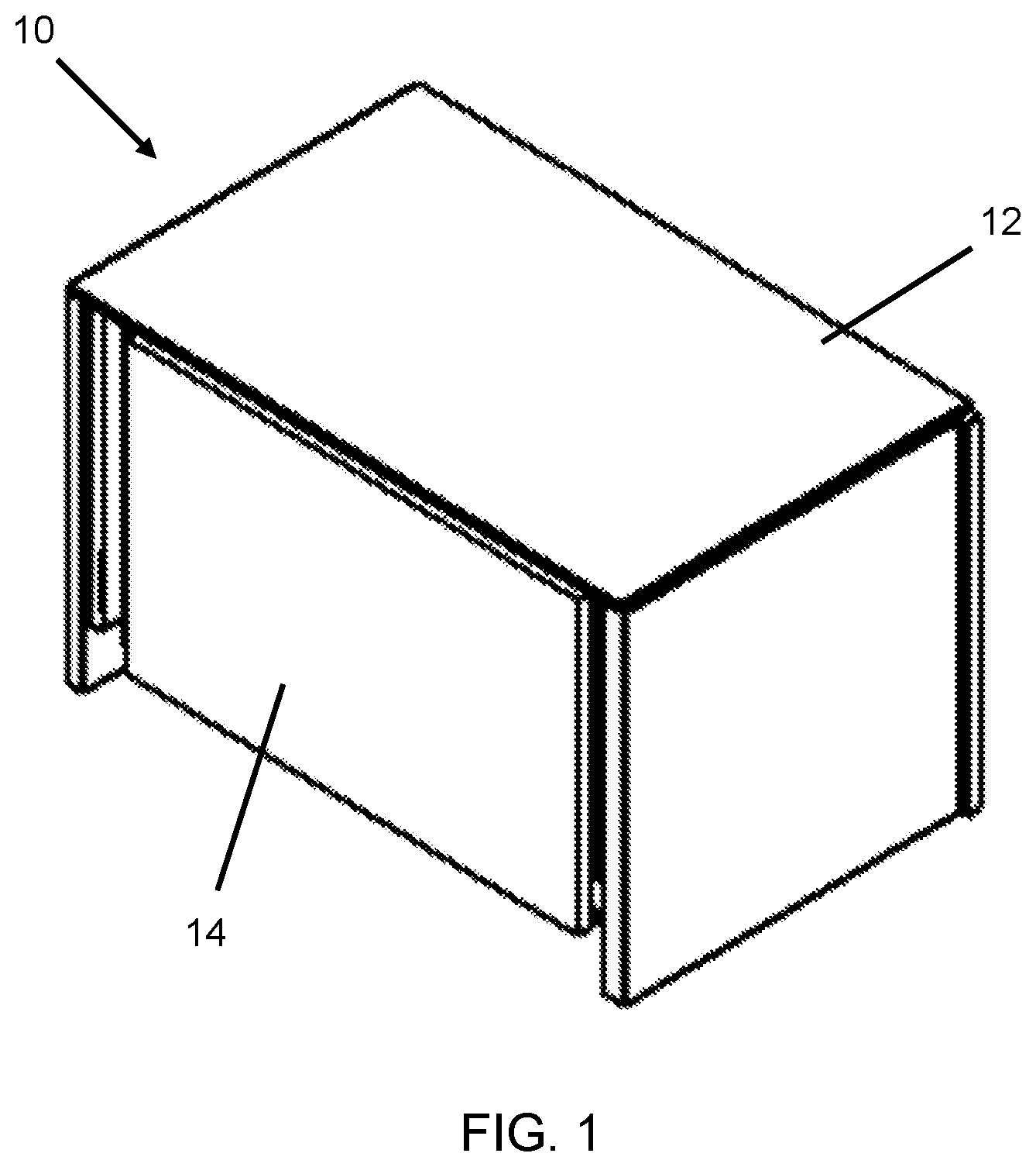 Patent US11771221 — Motion-controlled wall-mounted storage products — Figure 1