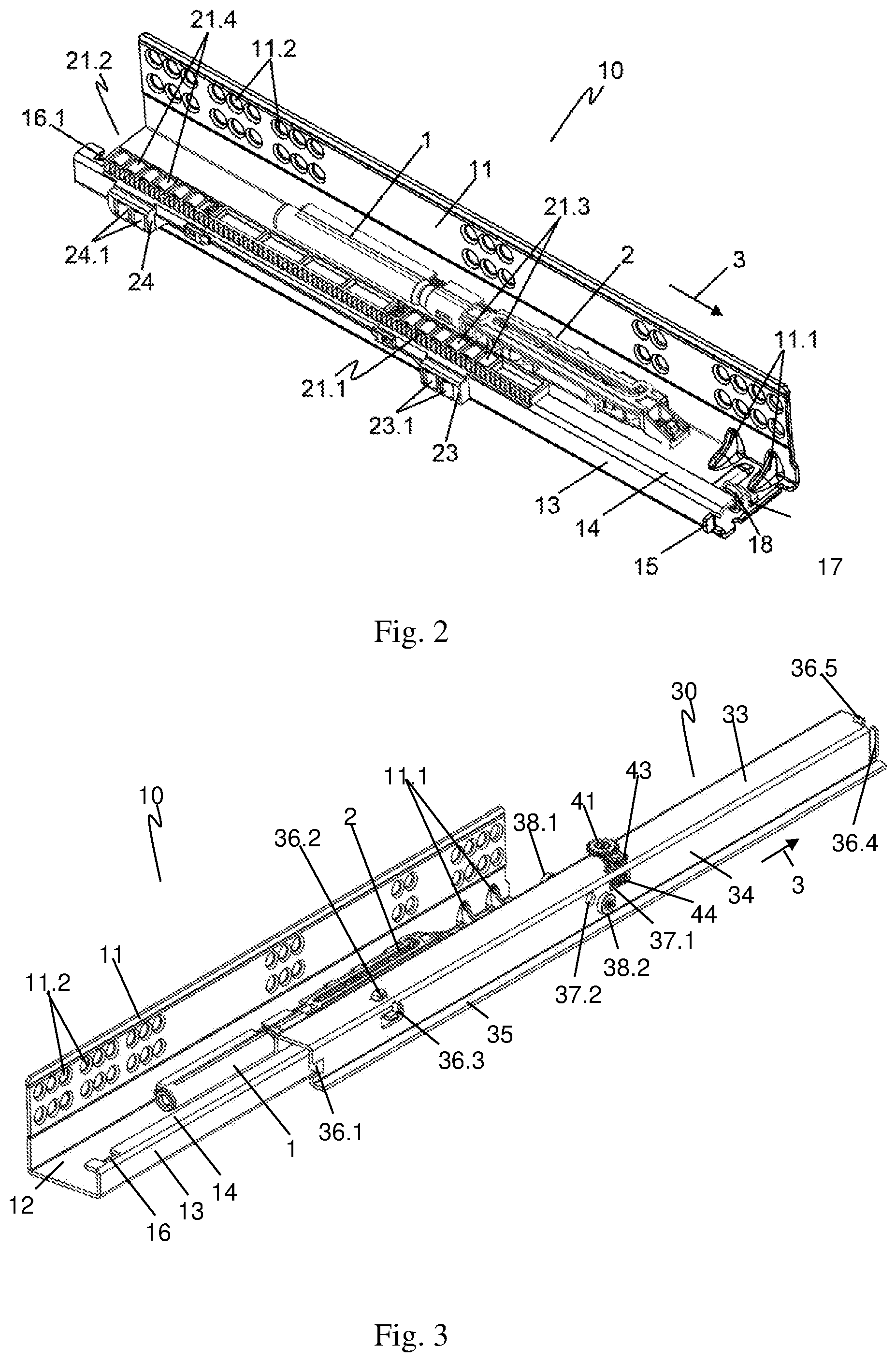 Patent US11771224 Figure 2 – Drawer extraction guide