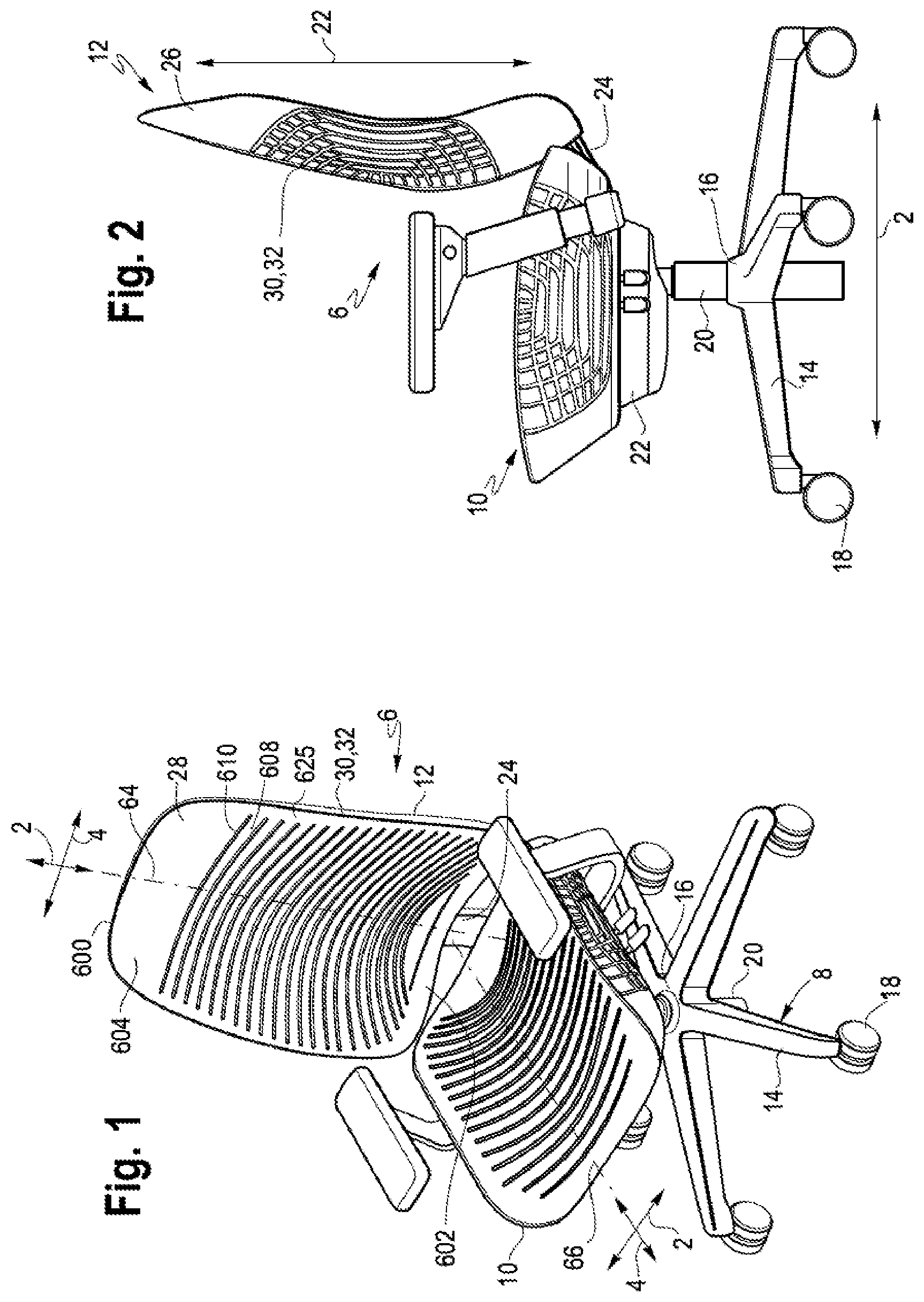 Patent US11771227 — Compliant seating structure — Figure 1