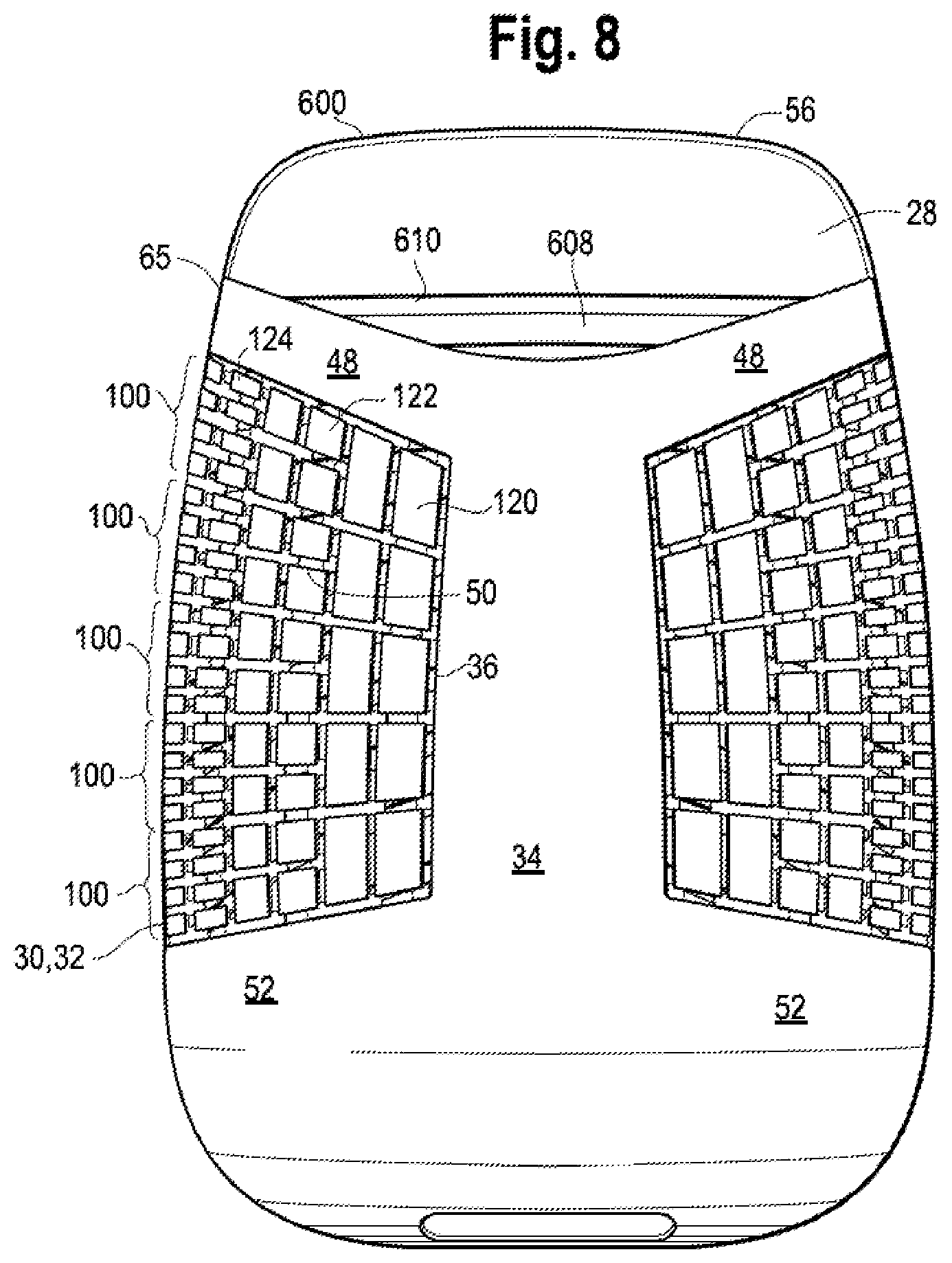 Patent US11771227 Figure 6 – Compliant seating structure