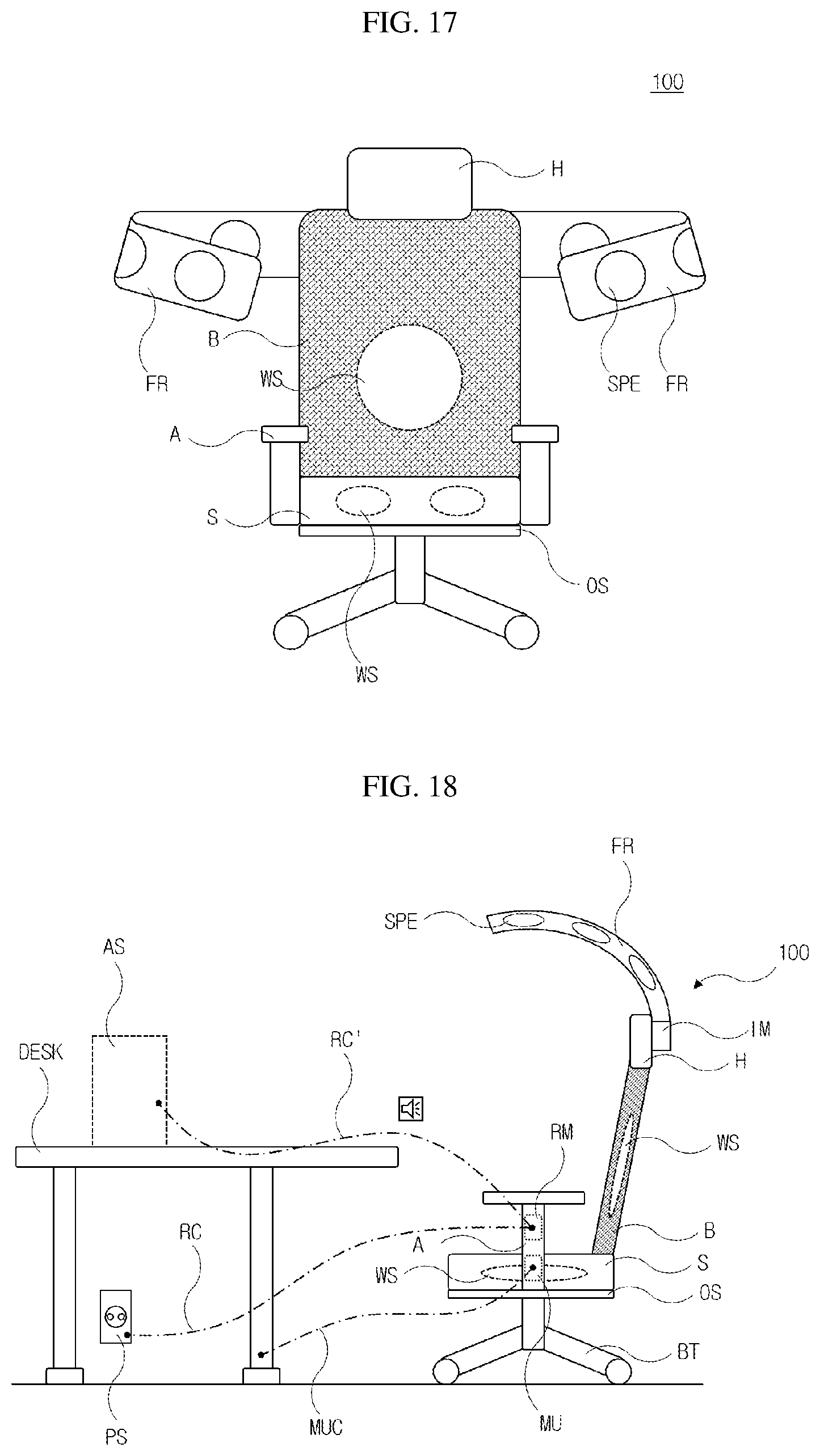 Patent US11771229 Figure 8 – Movable chair provided with cable protecting means