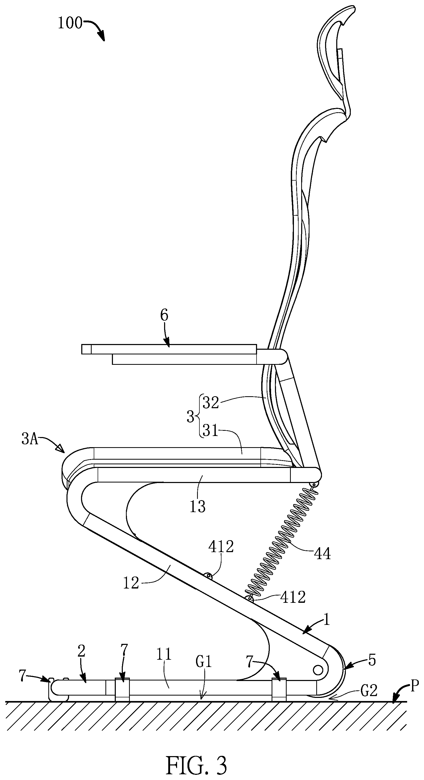Patent US11771231 Figure 3 – Multifunctional chair