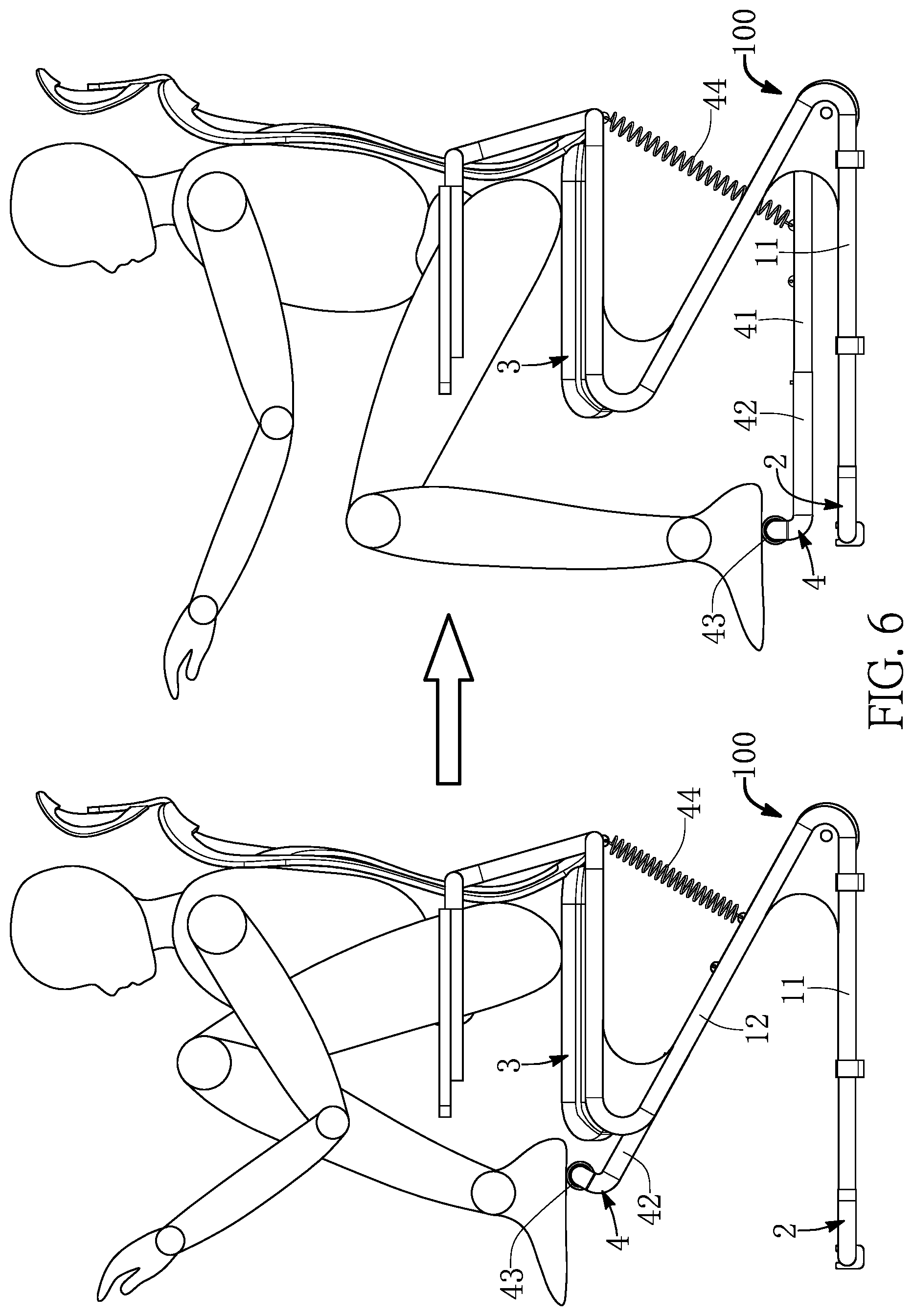 Patent US11771231 Figure 6 – Multifunctional chair