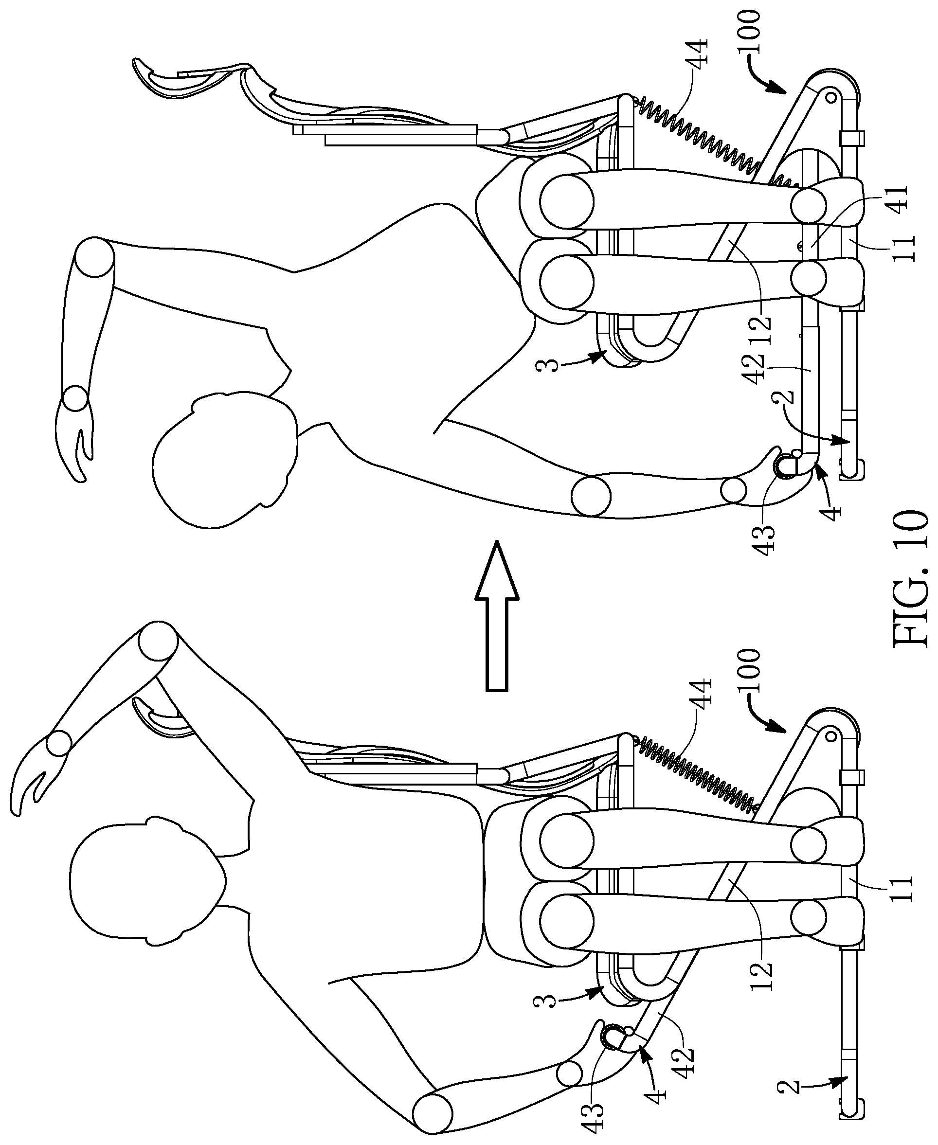 Patent US11771231 Figure 10 – Multifunctional chair