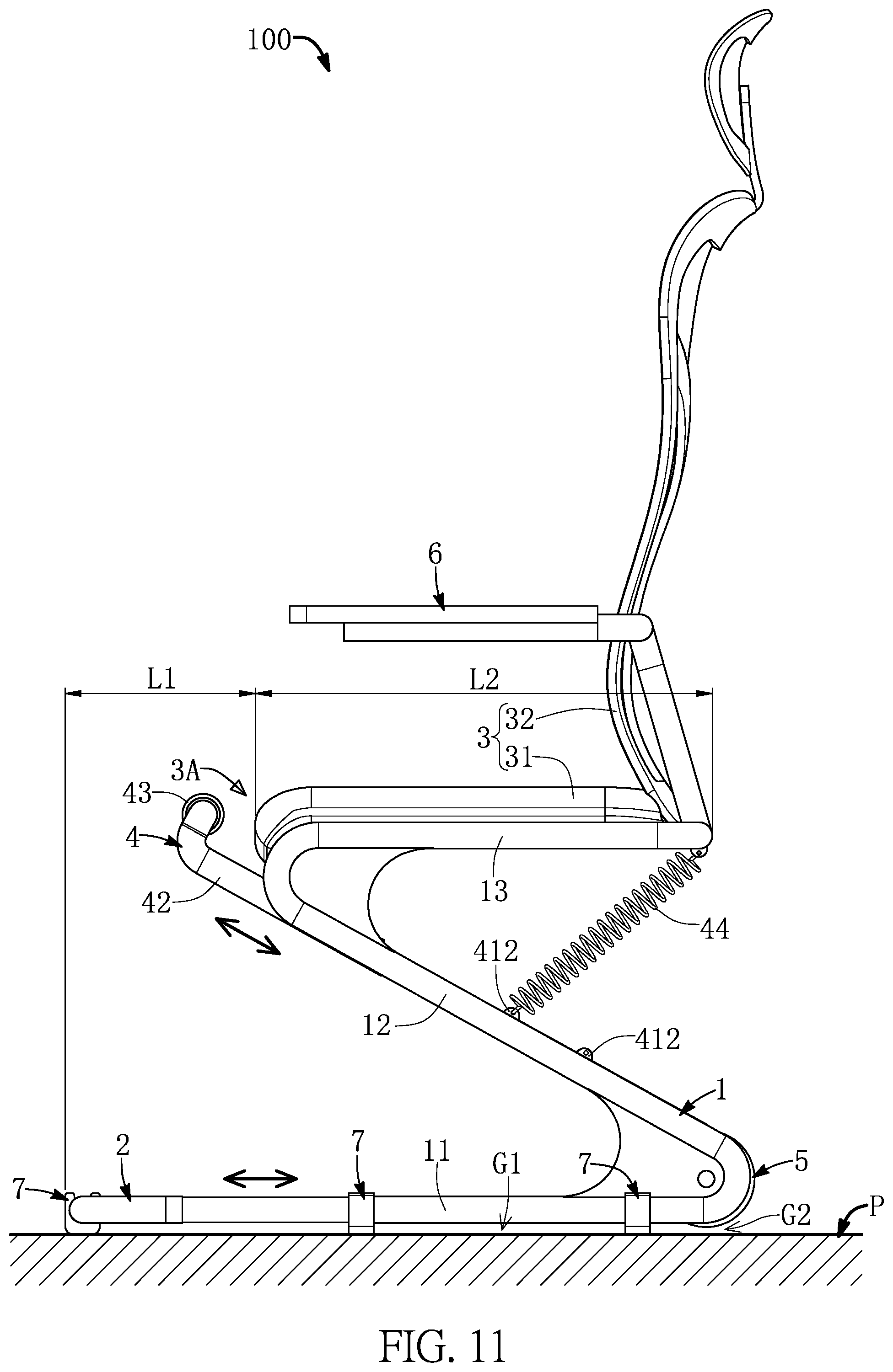 Patent US11771231 Figure 11 – Multifunctional chair