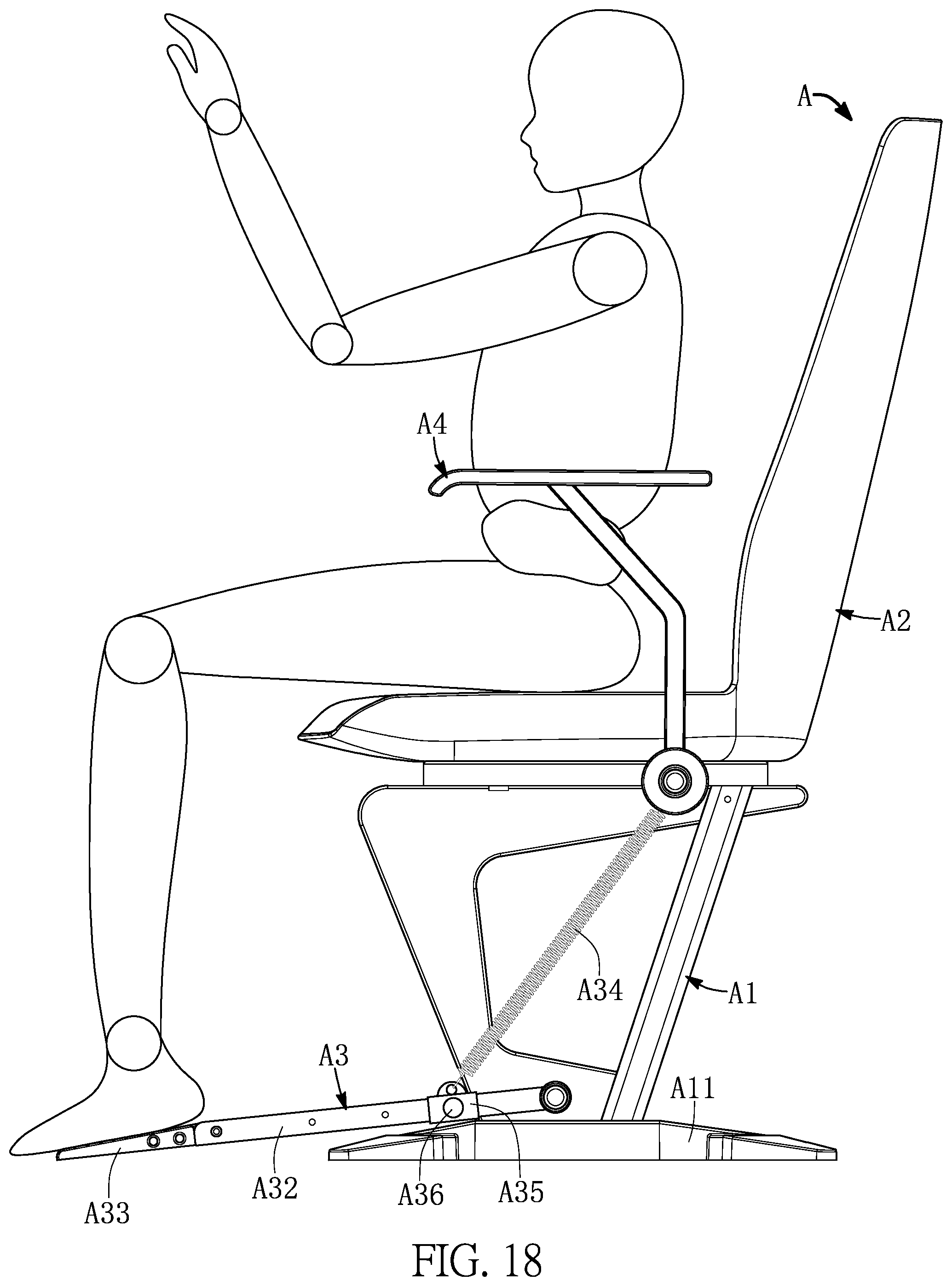 Patent US11771231 Figure 18 – Multifunctional chair