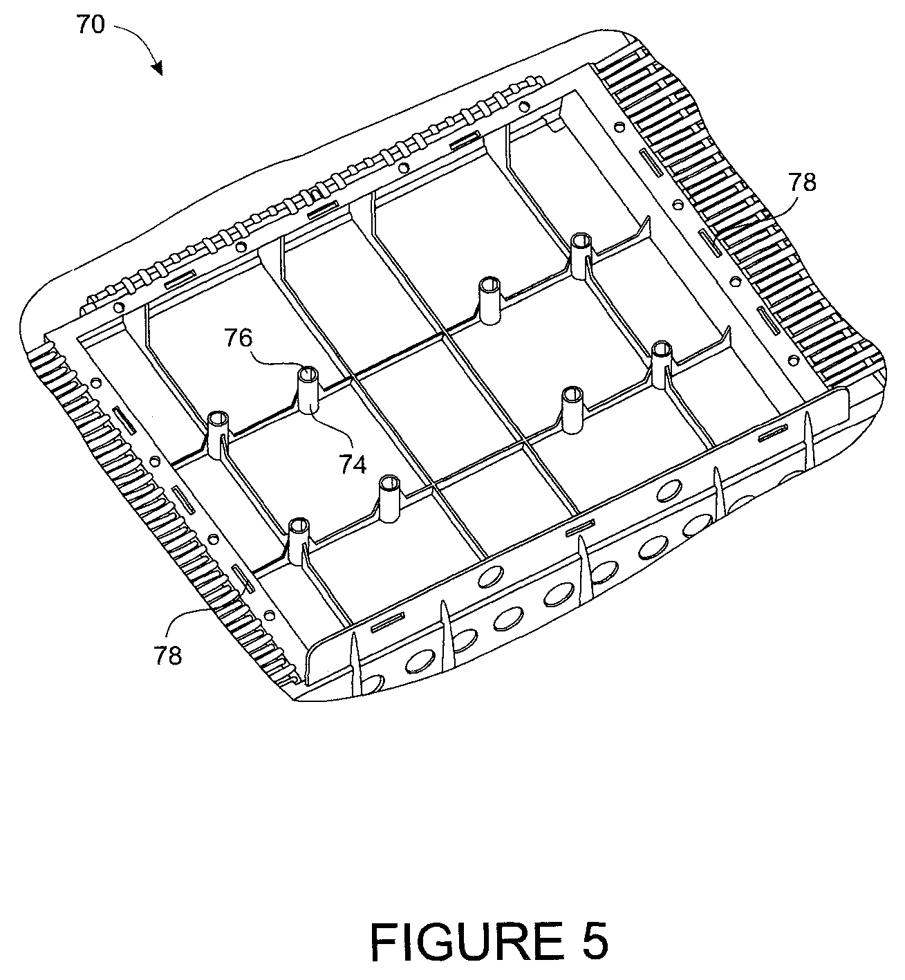 Patent US11771232 Figure 5 – Modular furniture with tool free assembly
