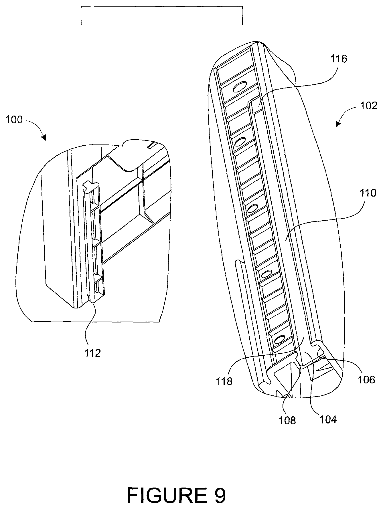 Patent US11771232 Figure 8 – Modular furniture with tool free assembly