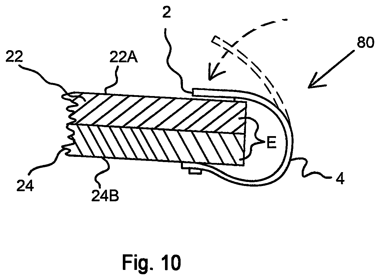 Patent US11771233 Figure 7 – Pivotably deployable knee-cushion assembly for home indoor and outdoor usage