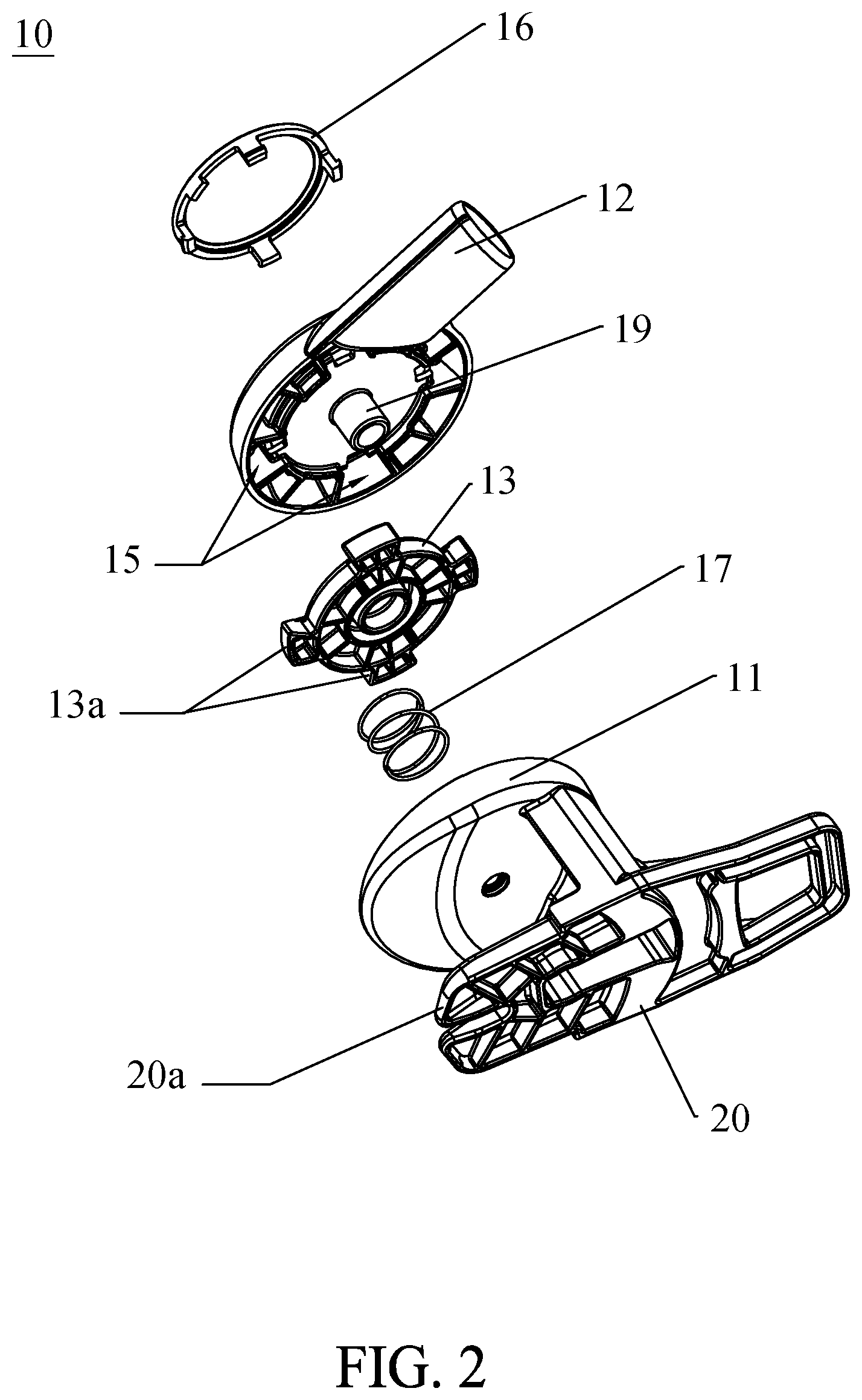 Patent US11771236 Figure 2 – Child seating device and support frame thereof