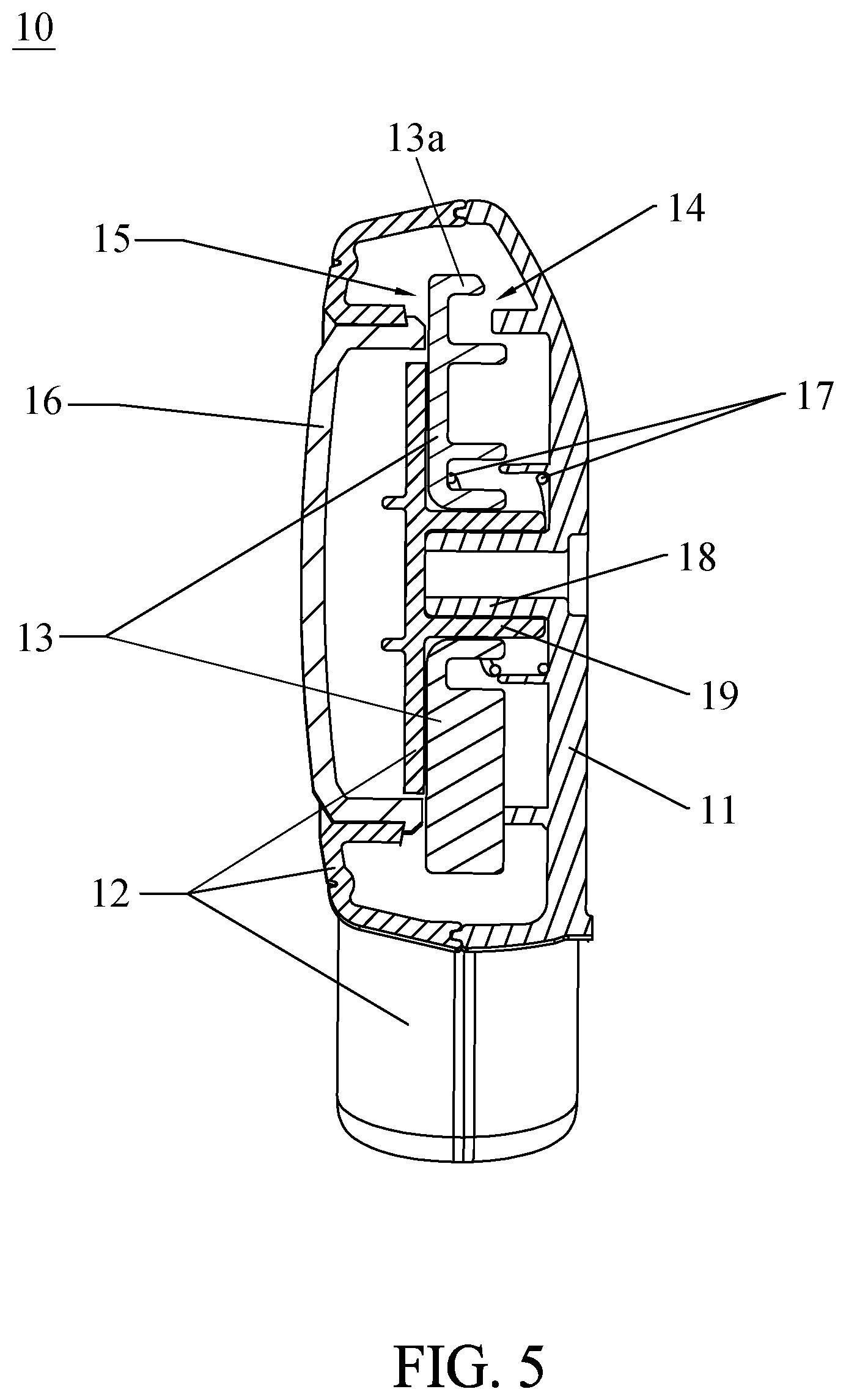 Patent US11771236 Figure 5 – Child seating device and support frame thereof
