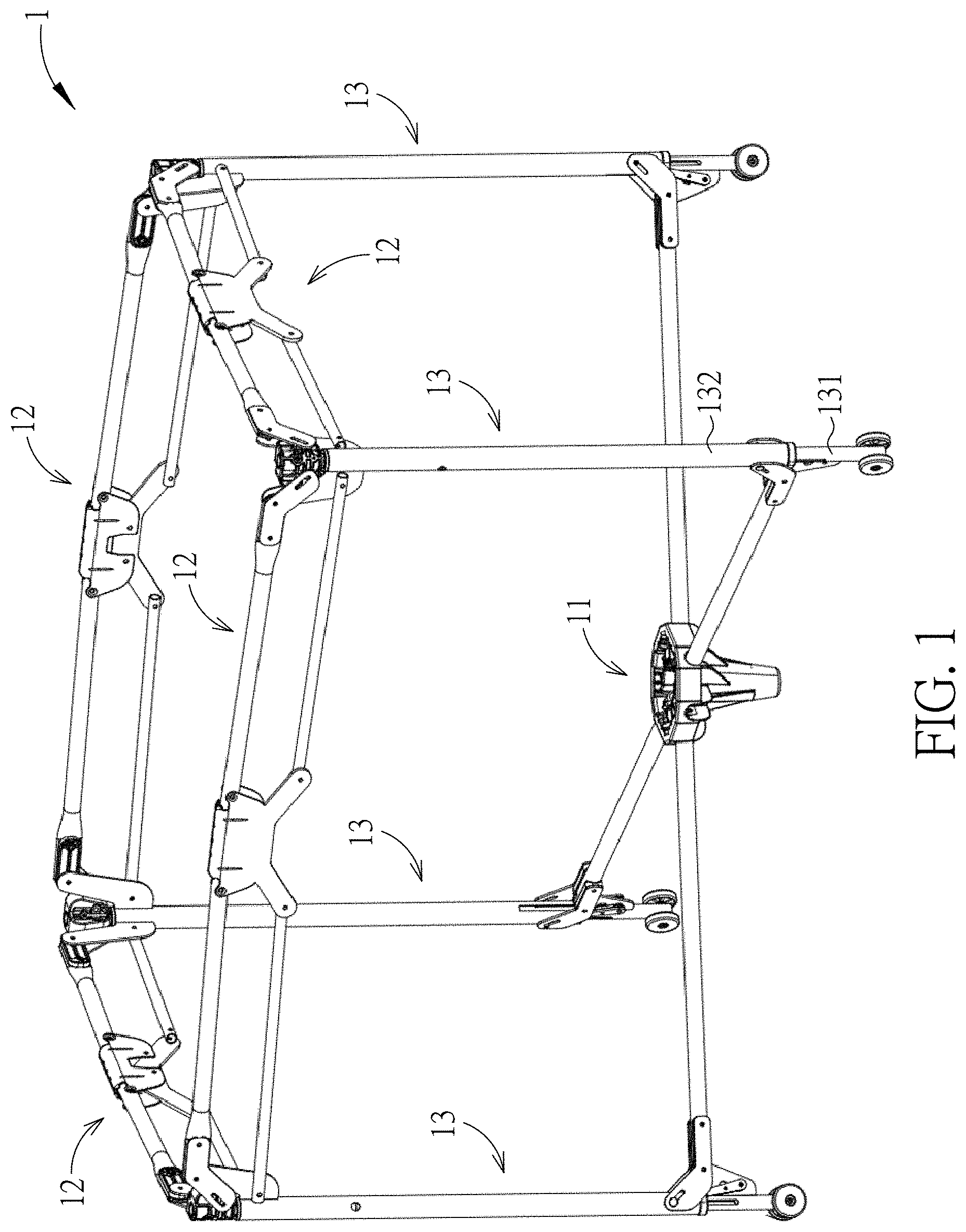 Patent US11771237 Figure 1 – Foldable play yard