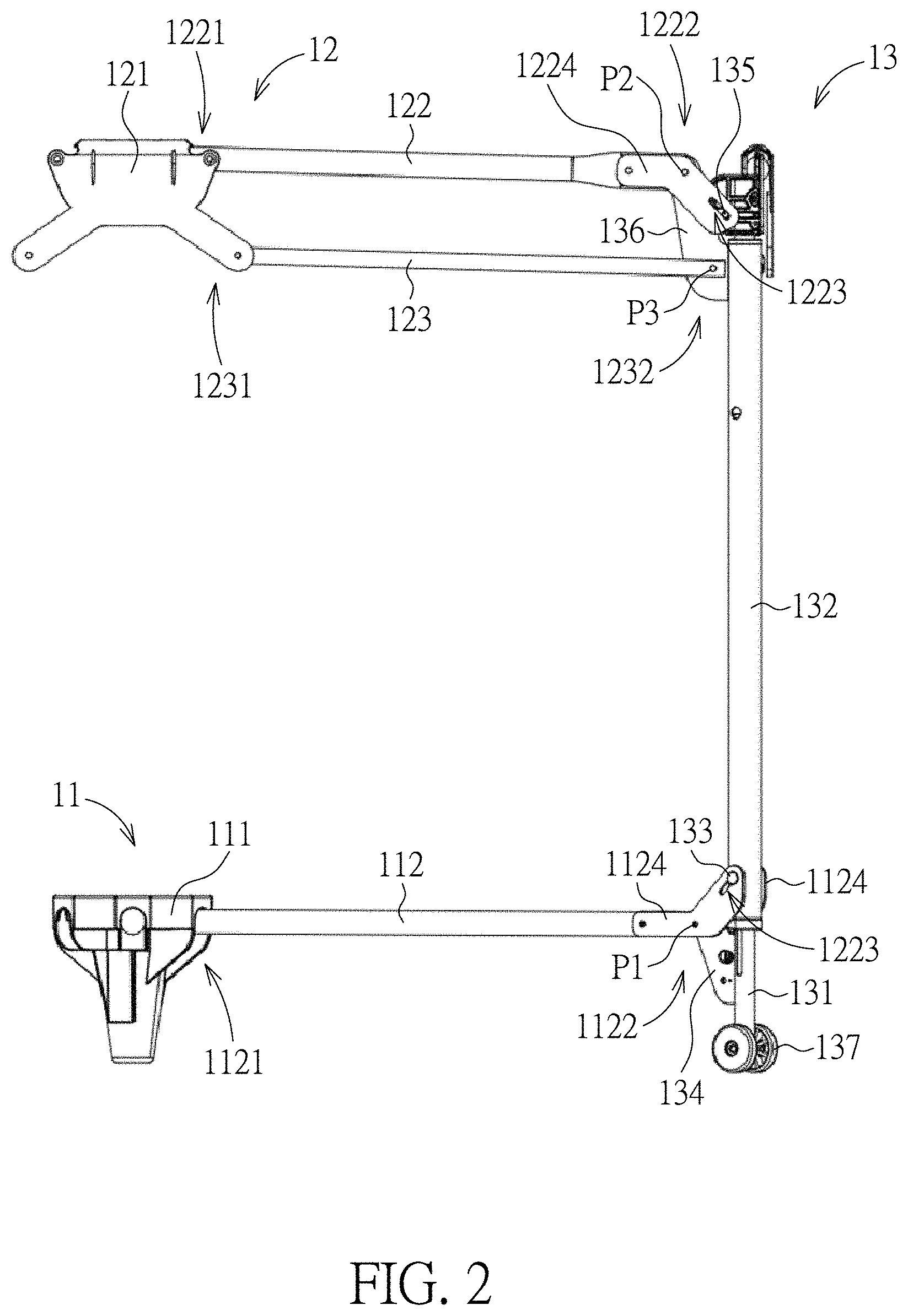Patent US11771237 Figure 2 – Foldable play yard