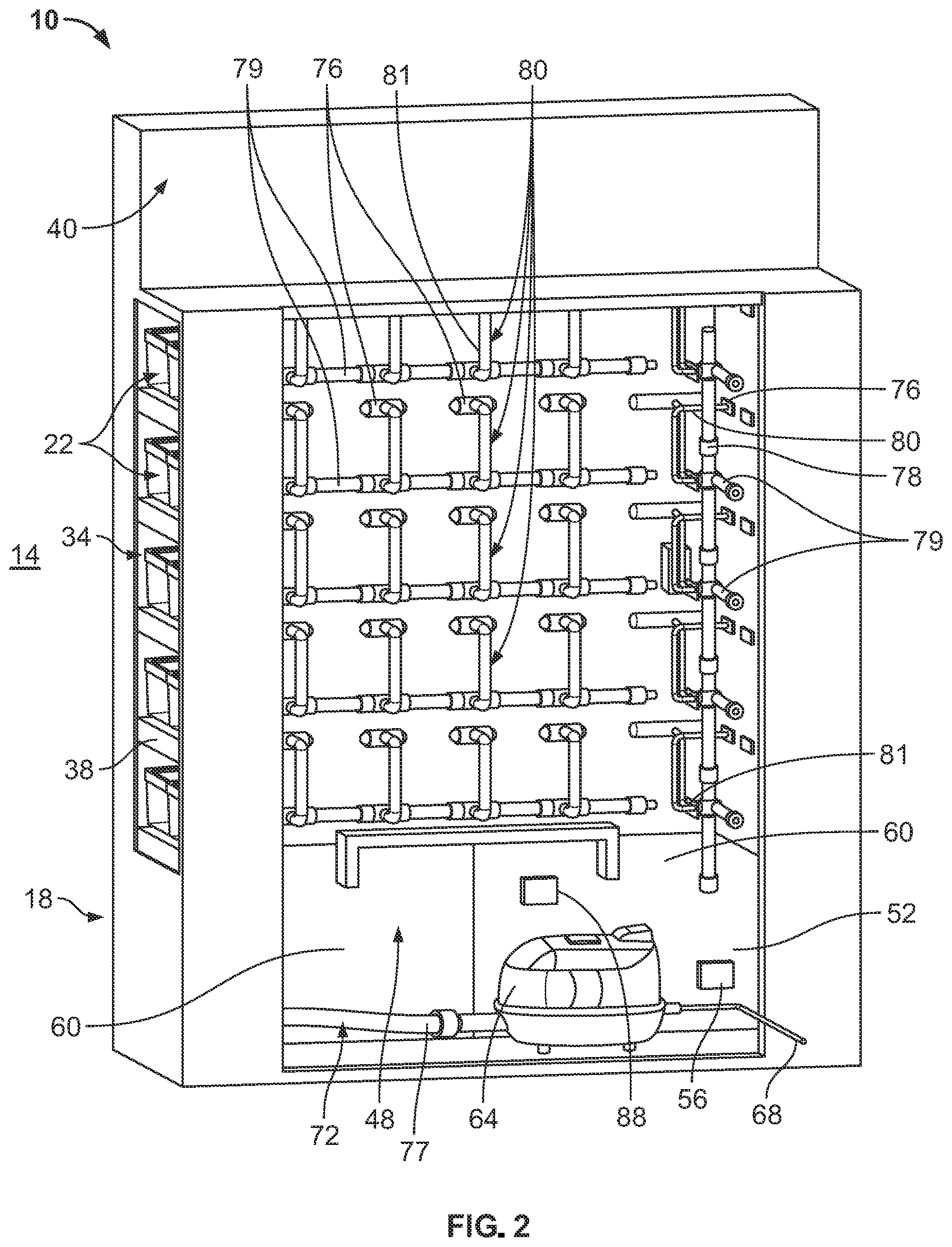 Patent US11771240 Figure 2 – Containment system for the display of animals