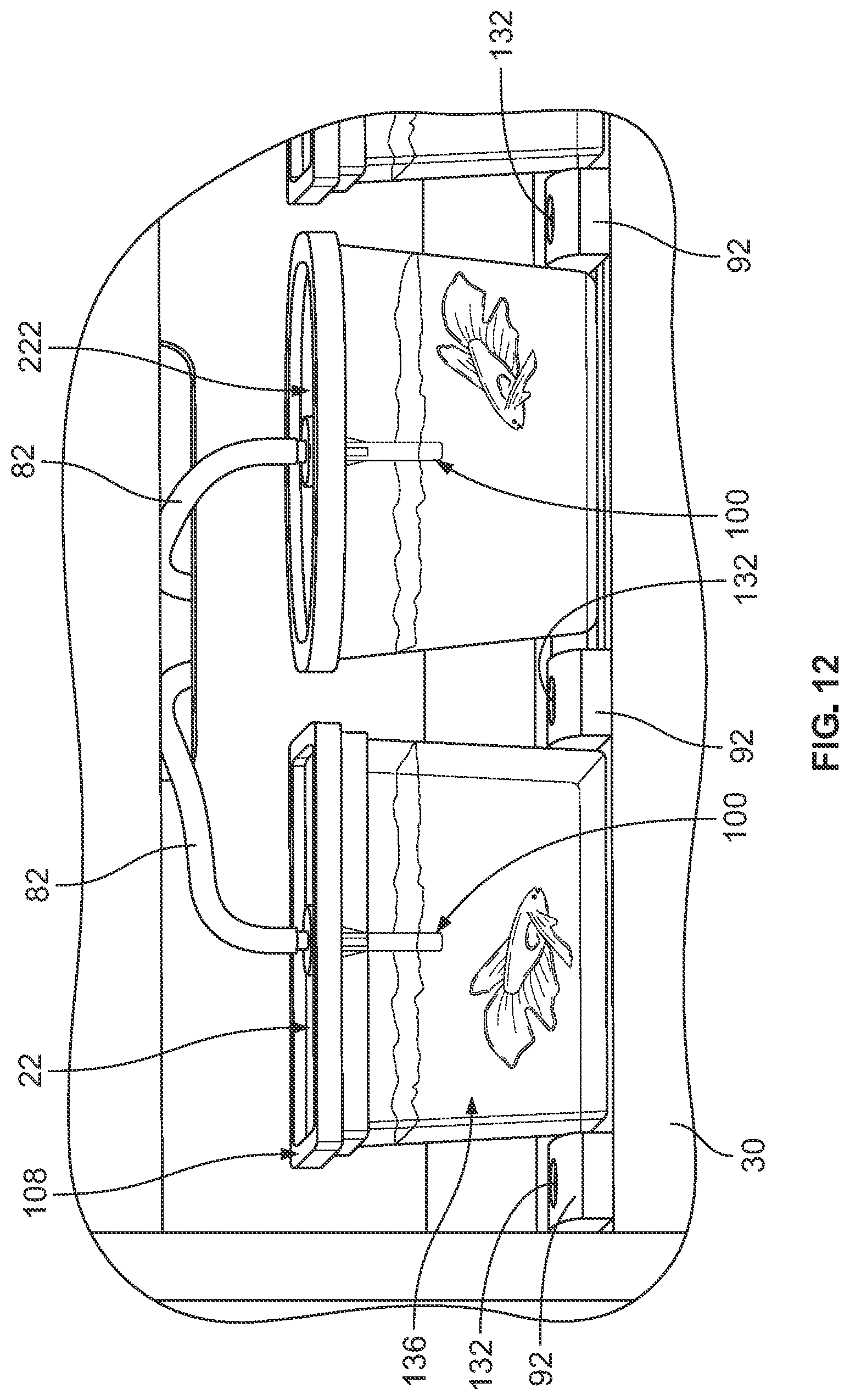 Patent US11771240 Figure 8 – Containment system for the display of animals