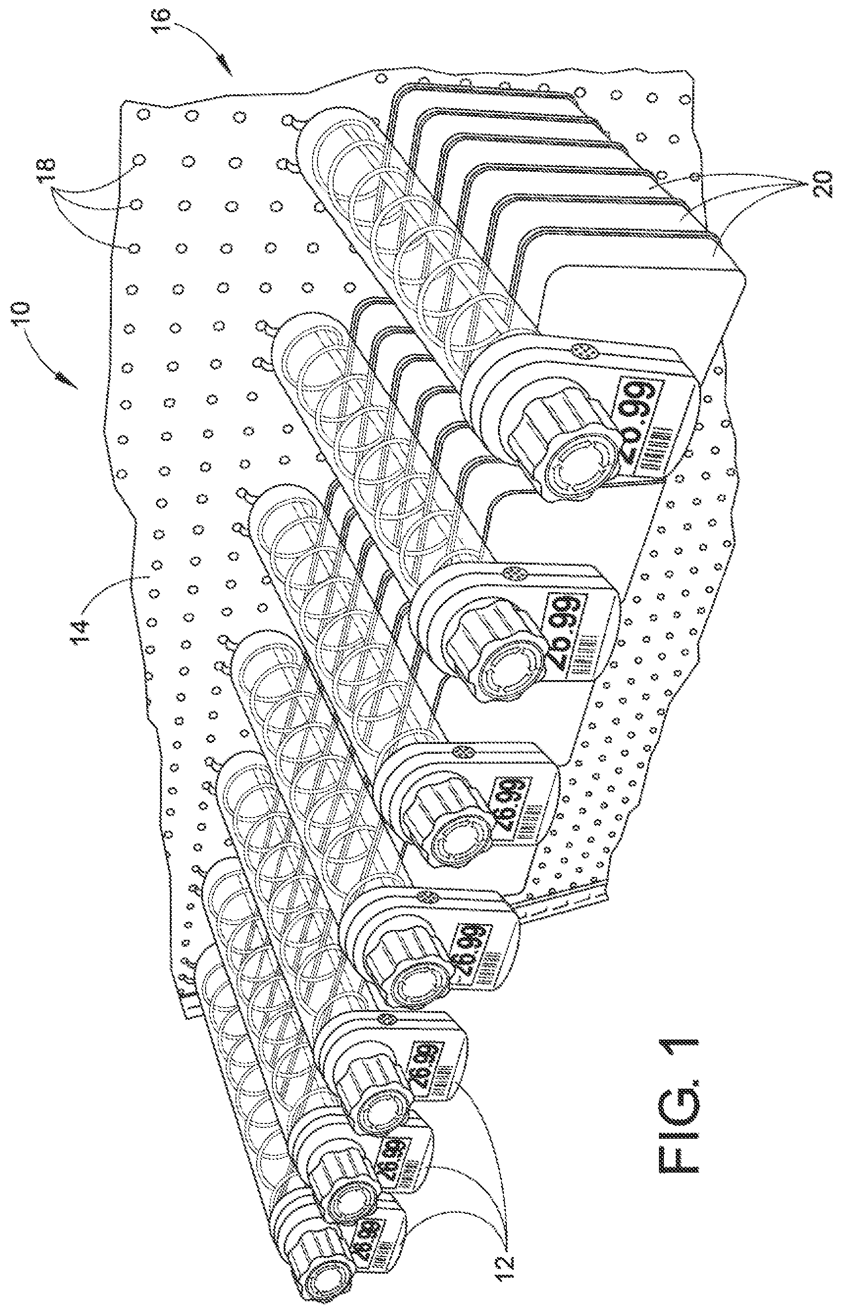 Patent US11771241 Figure 1 – Sensor and lockout for anti-sweep hook