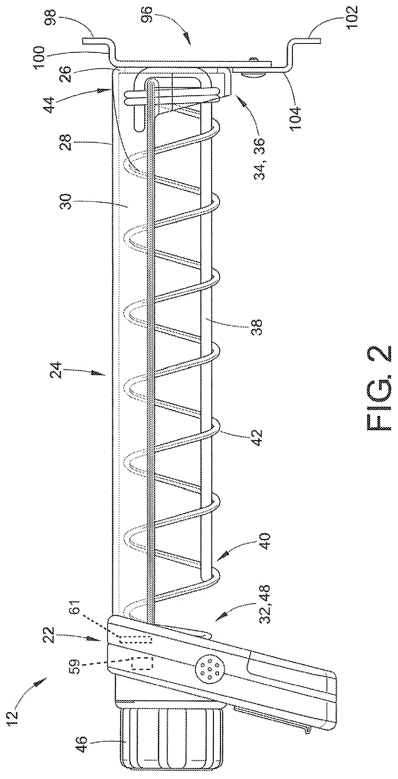 Patent US11771241 Figure 2 – Sensor and lockout for anti-sweep hook