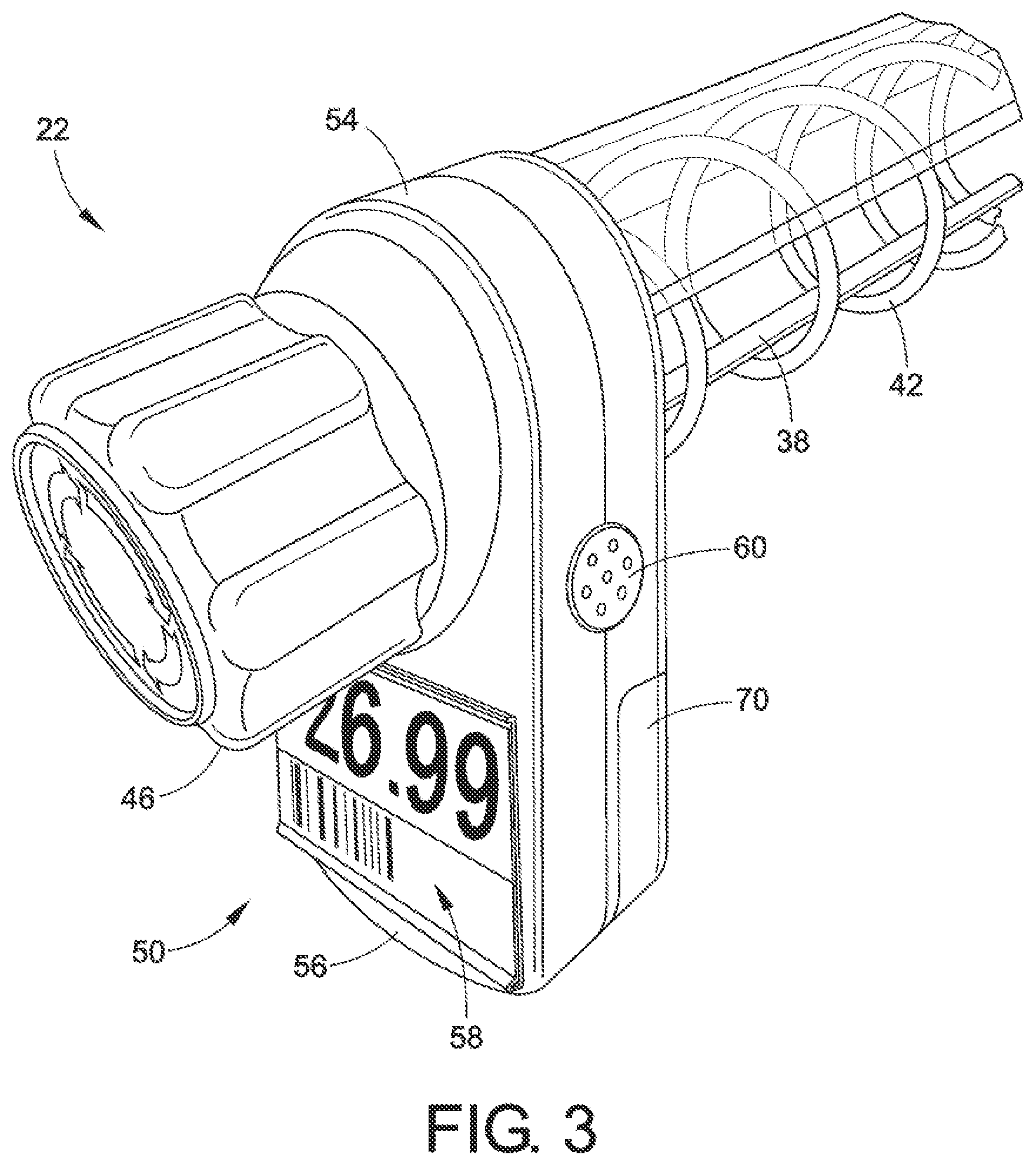 Patent US11771241 Figure 3 – Sensor and lockout for anti-sweep hook