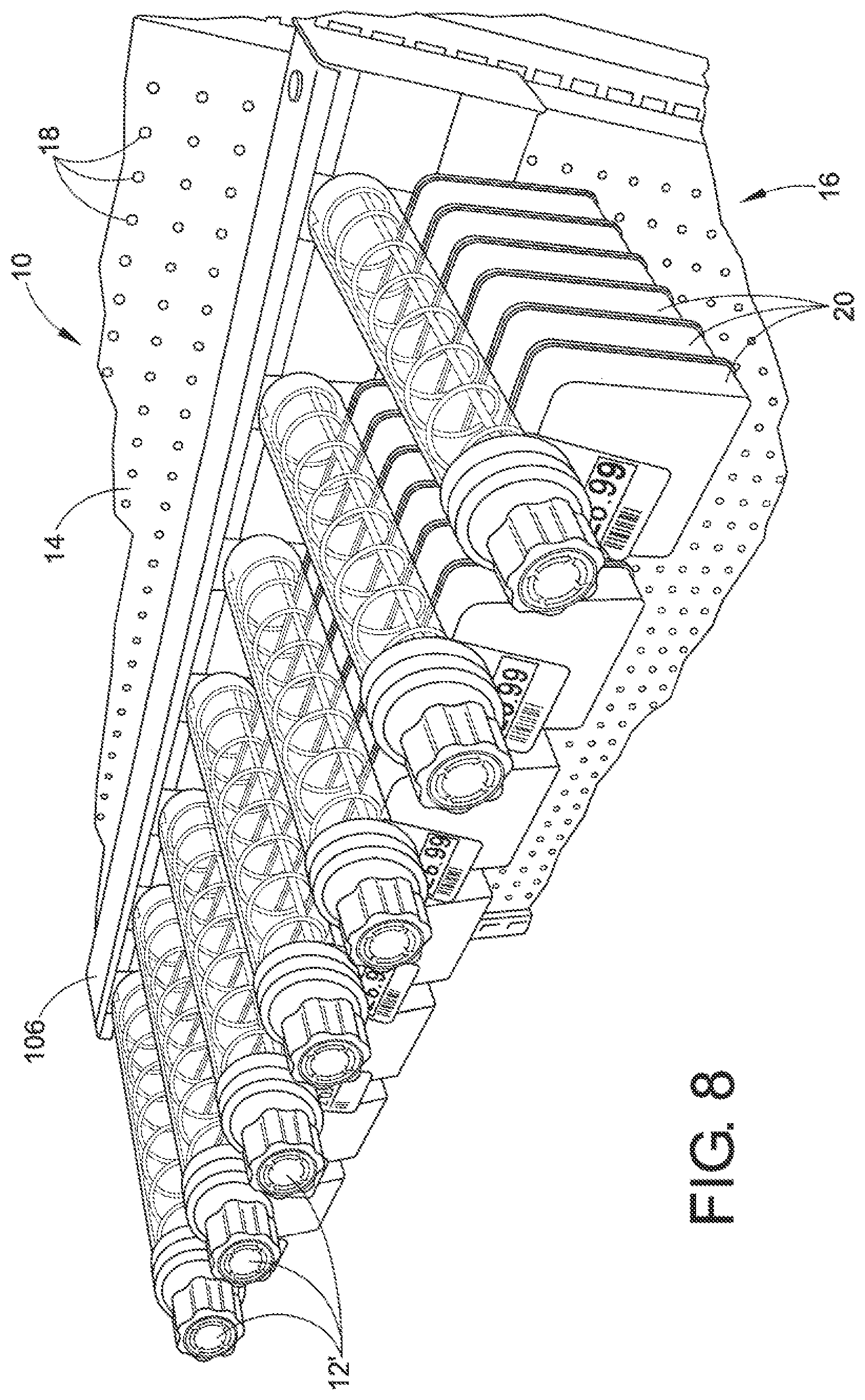 Patent US11771241 Figure 8 – Sensor and lockout for anti-sweep hook
