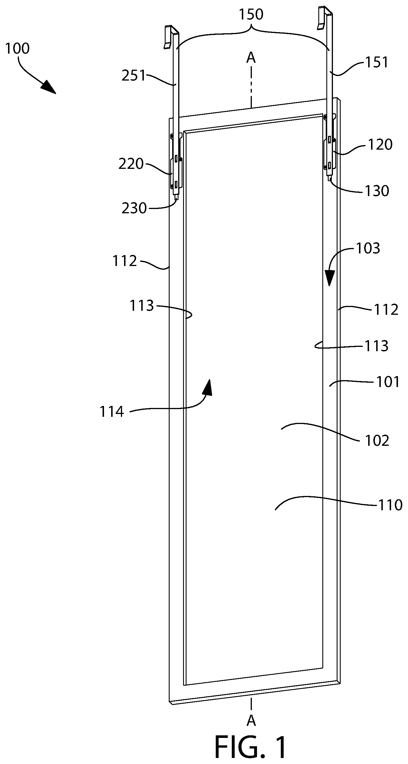 Patent US11771245 Figure 1 – Hanging apparatus