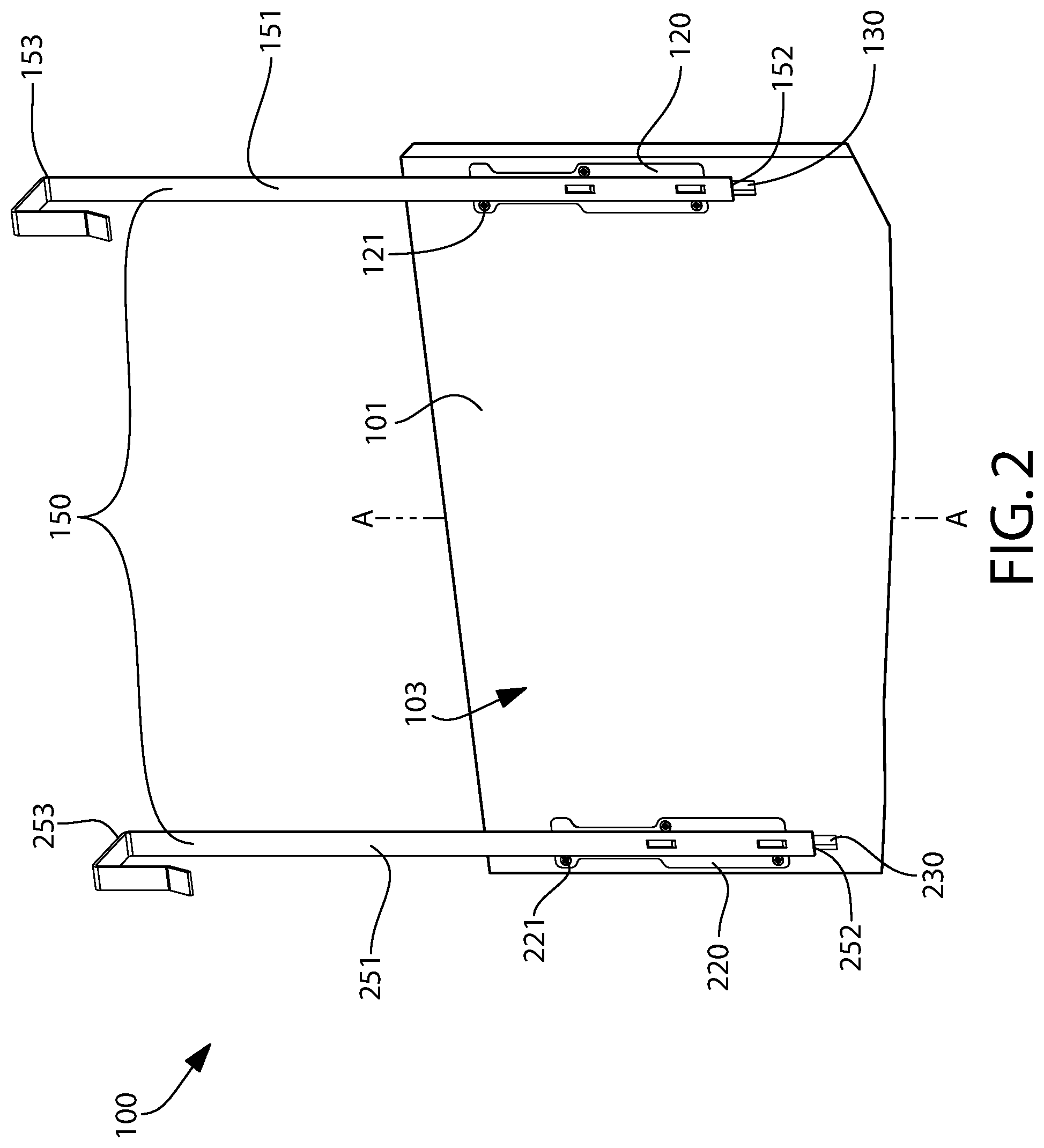 Patent US11771245 Figure 2 – Hanging apparatus
