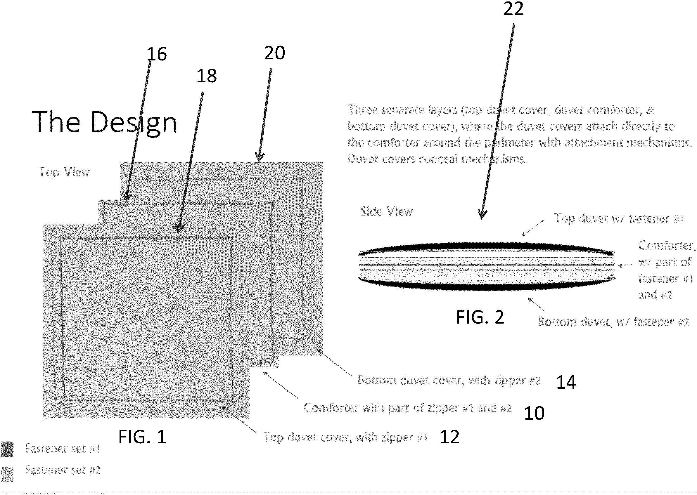 Patent US11771247 Figure 1 – Duvet and duvet cover