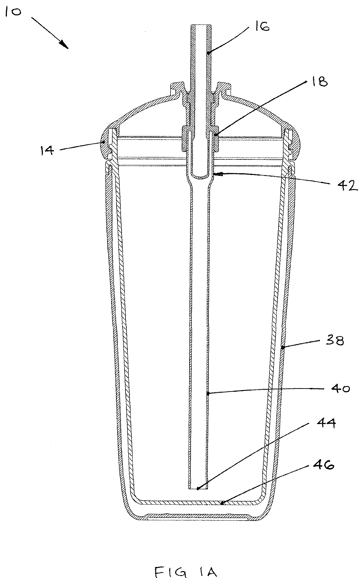 Patent US11771249 Figure 2 – Flexible straw with control means for use with a drinking vessel