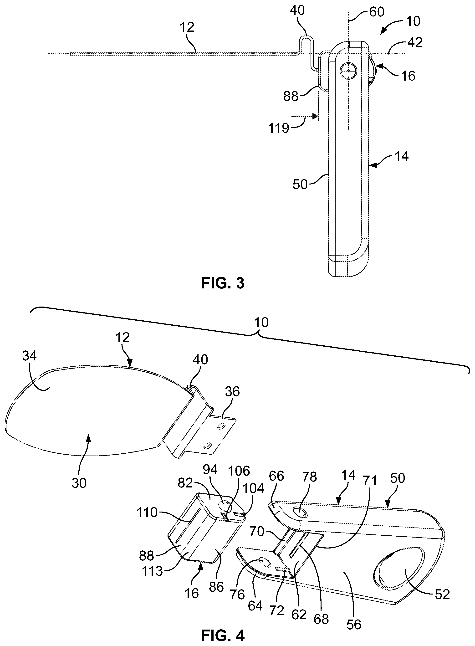 Patent US11771251 Figure 2 – Mountable and foldable utensil with structure for hindering and limiting movement of utensil components