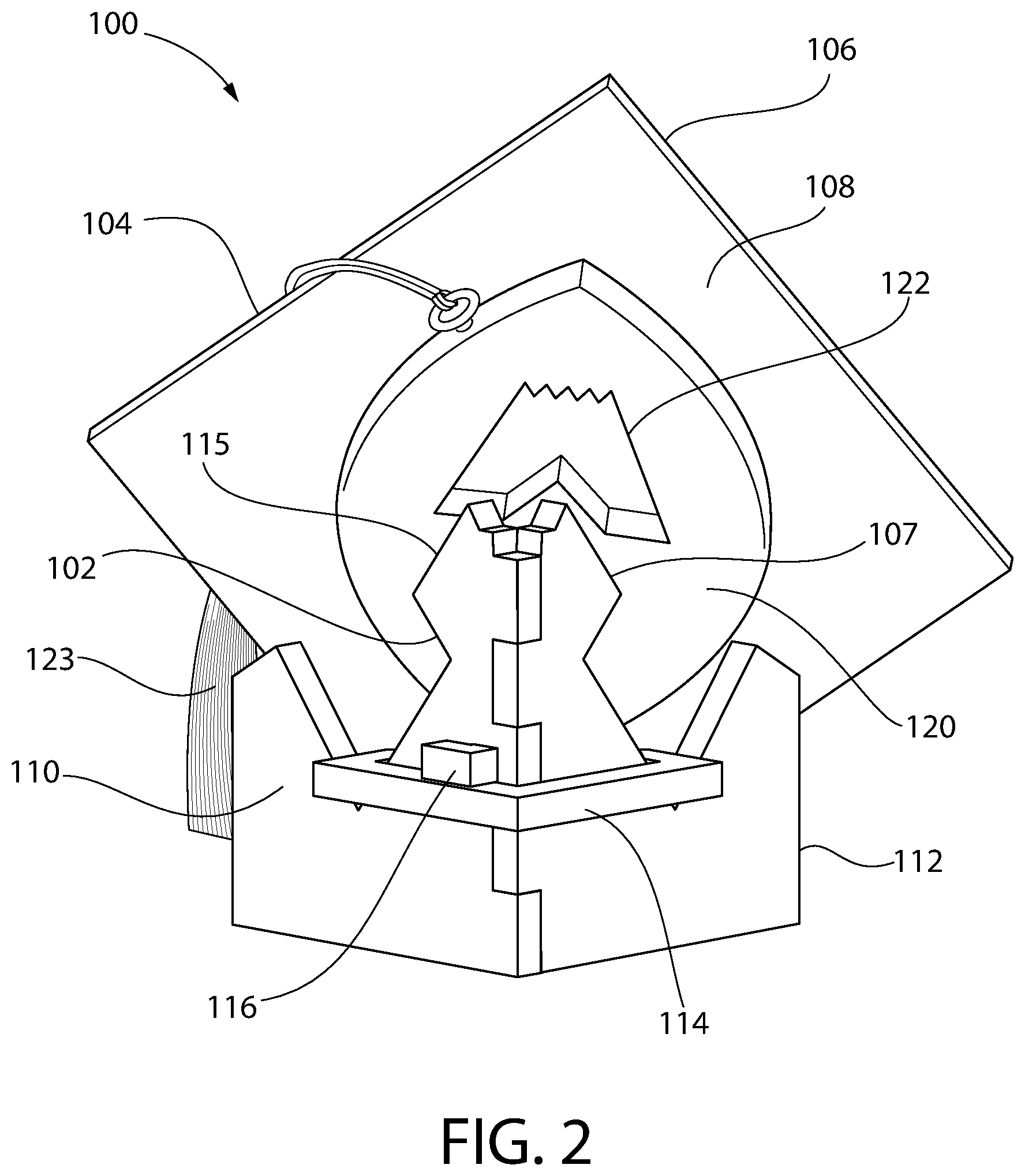 Patent US11771252 Figure 3 – Display mount