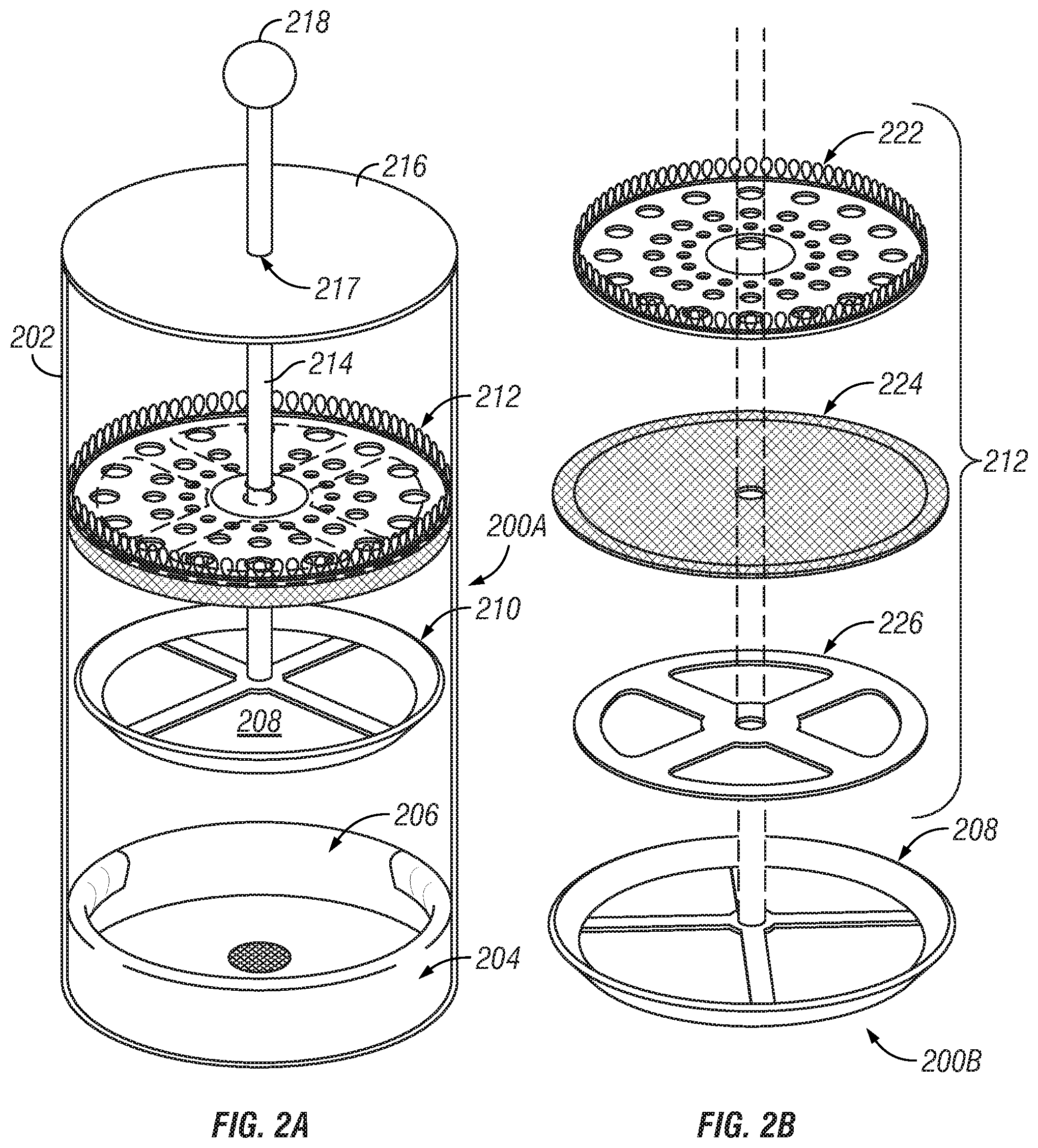 Patent US11771257 Figure 2 – French coffee press