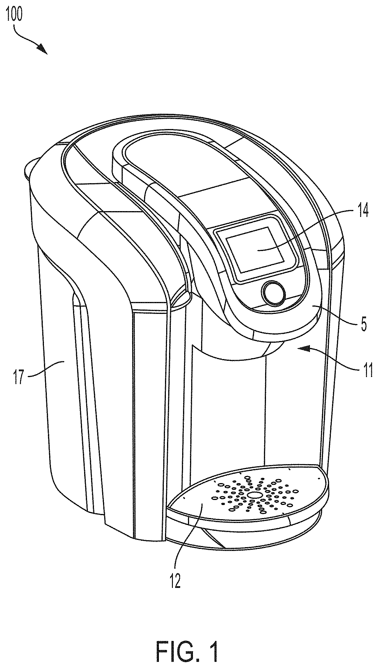 Patent US11771259 Figure 1 – Venting arrangement for beverage forming apparatus