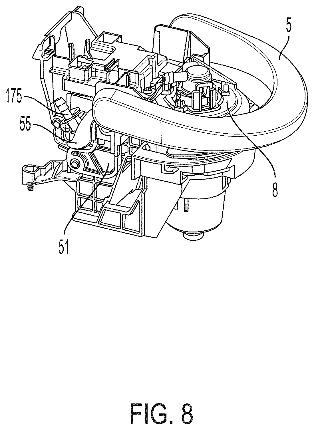 Patent US11771259 Figure 8 – Venting arrangement for beverage forming apparatus