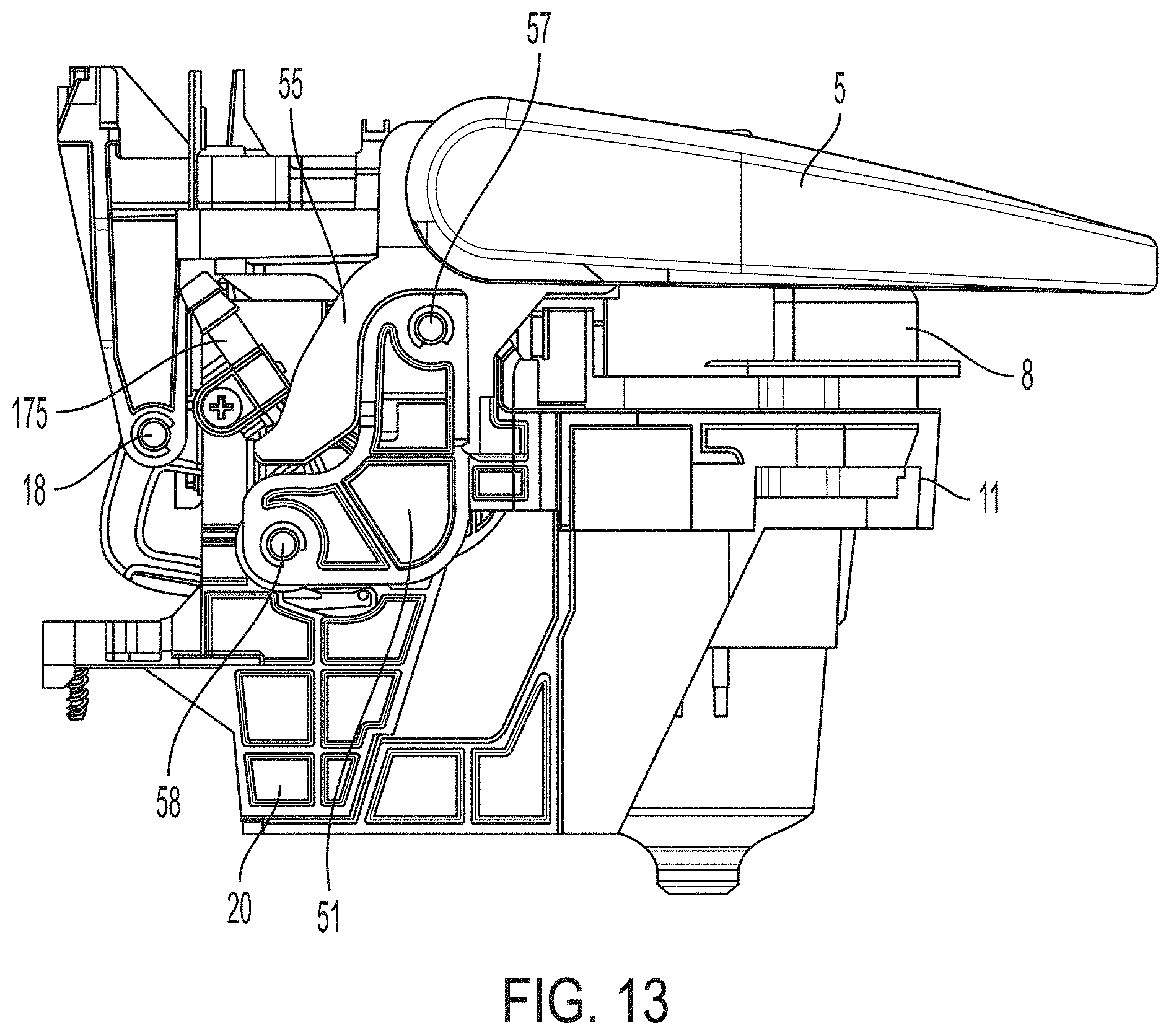 Patent US11771259 Figure 13 – Venting arrangement for beverage forming apparatus