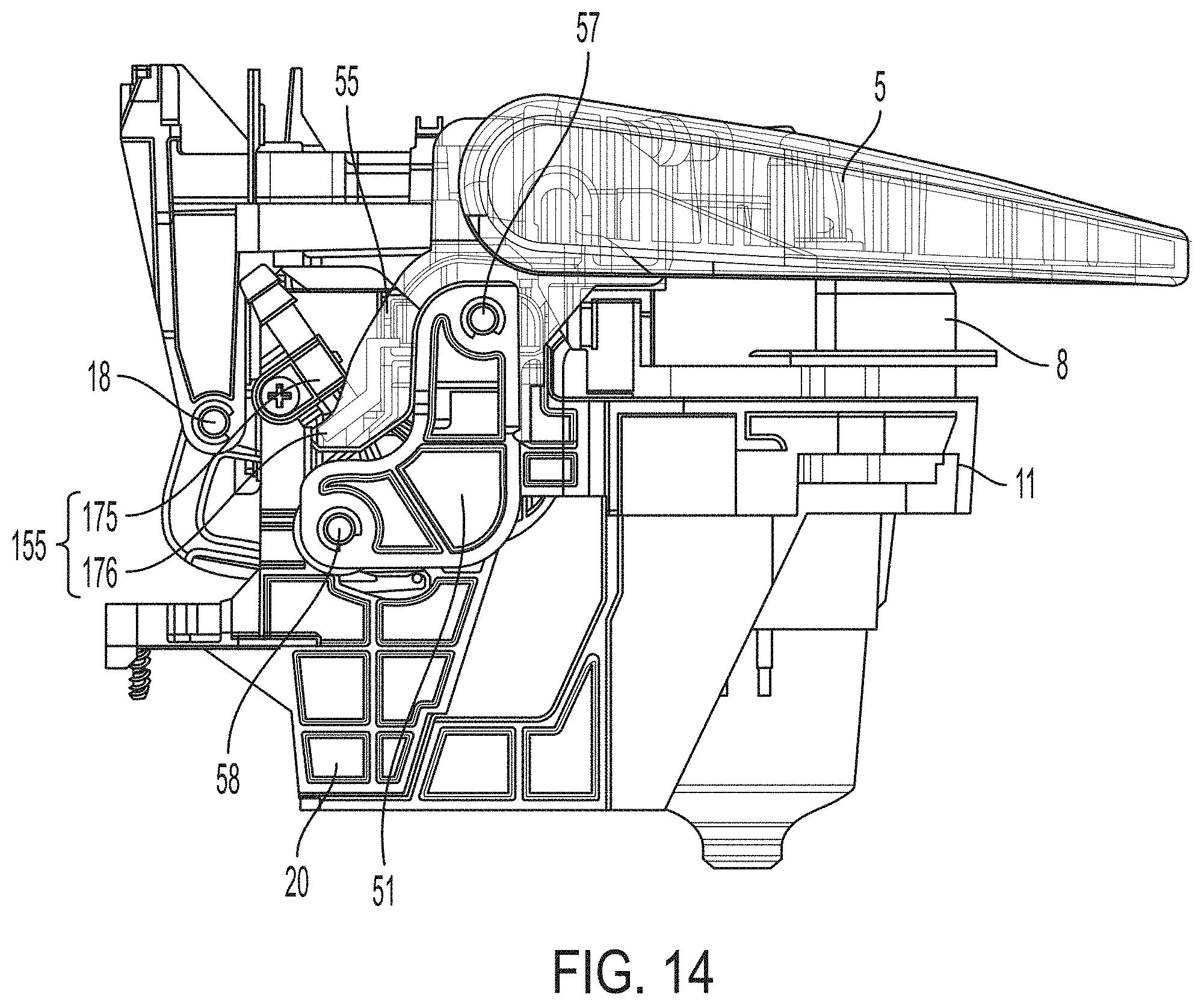 Patent US11771259 Figure 14 – Venting arrangement for beverage forming apparatus