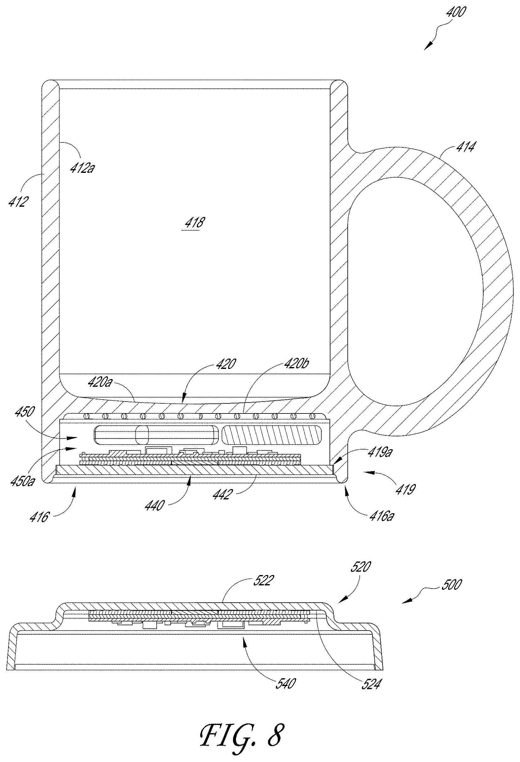 Patent US11771260 Figure 10 – Drinkware container with active temperature control