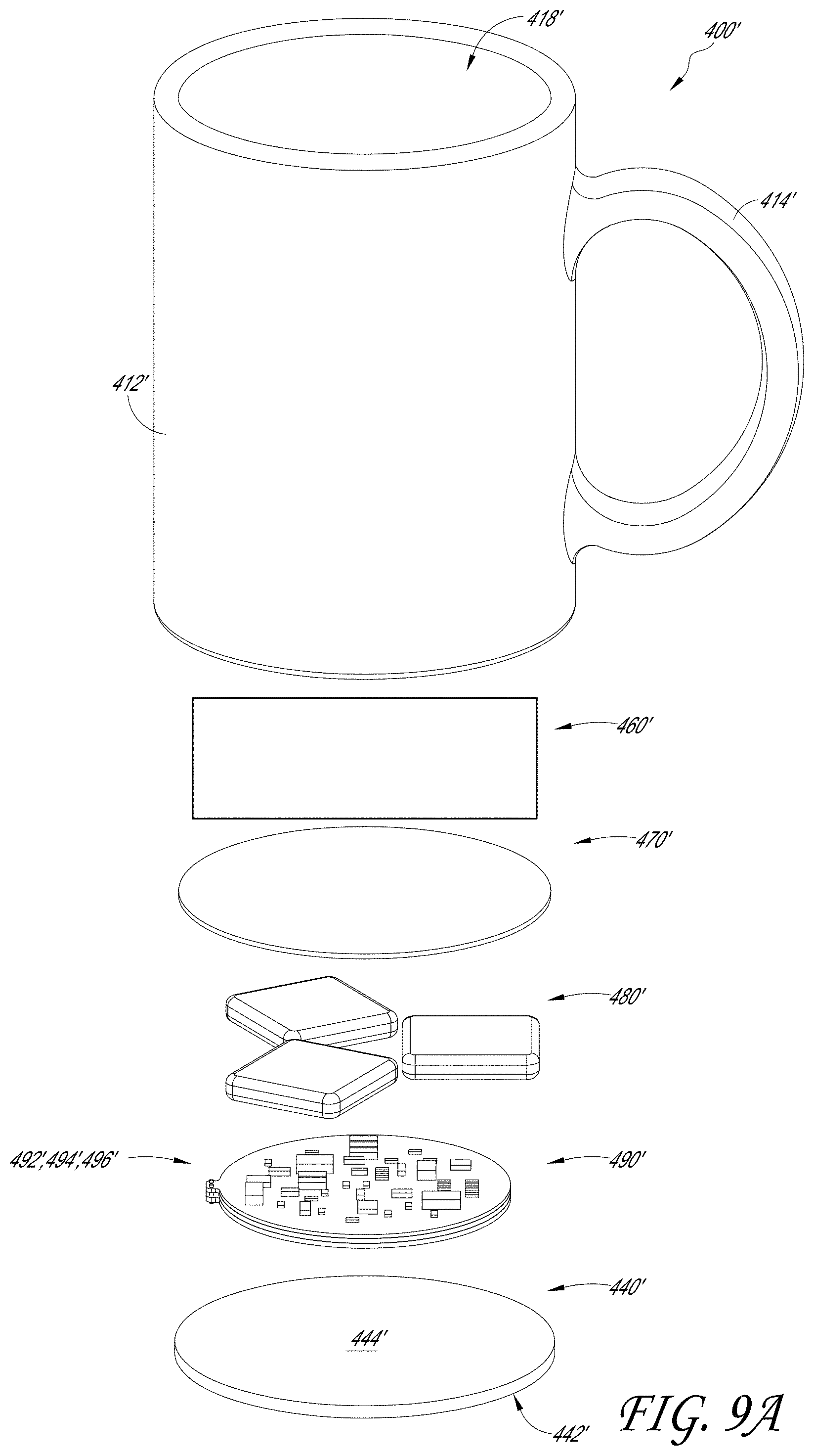 Patent US11771260 Figure 12 – Drinkware container with active temperature control