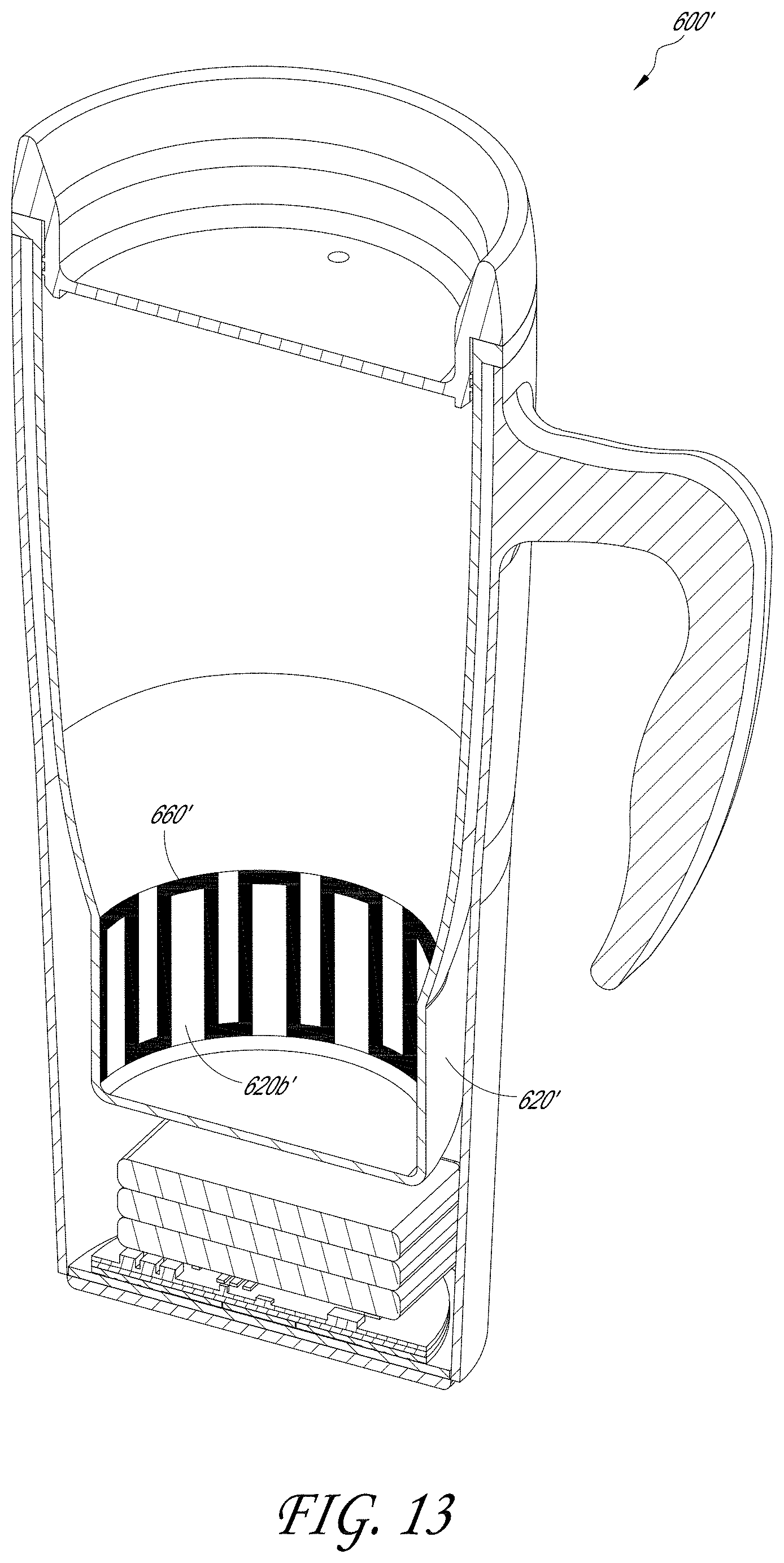 Patent US11771260 Figure 16 – Drinkware container with active temperature control