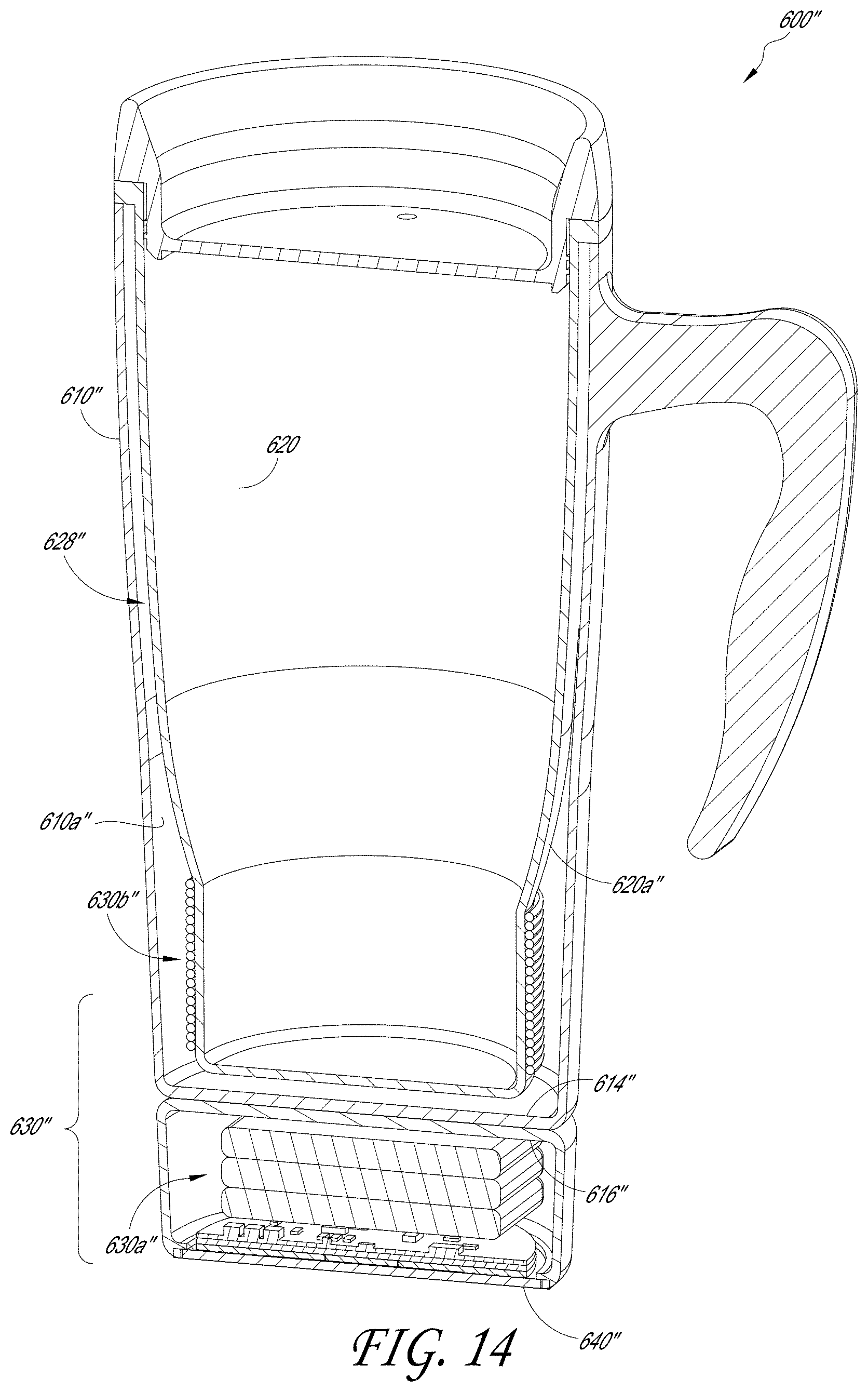 Patent US11771260 Figure 17 – Drinkware container with active temperature control
