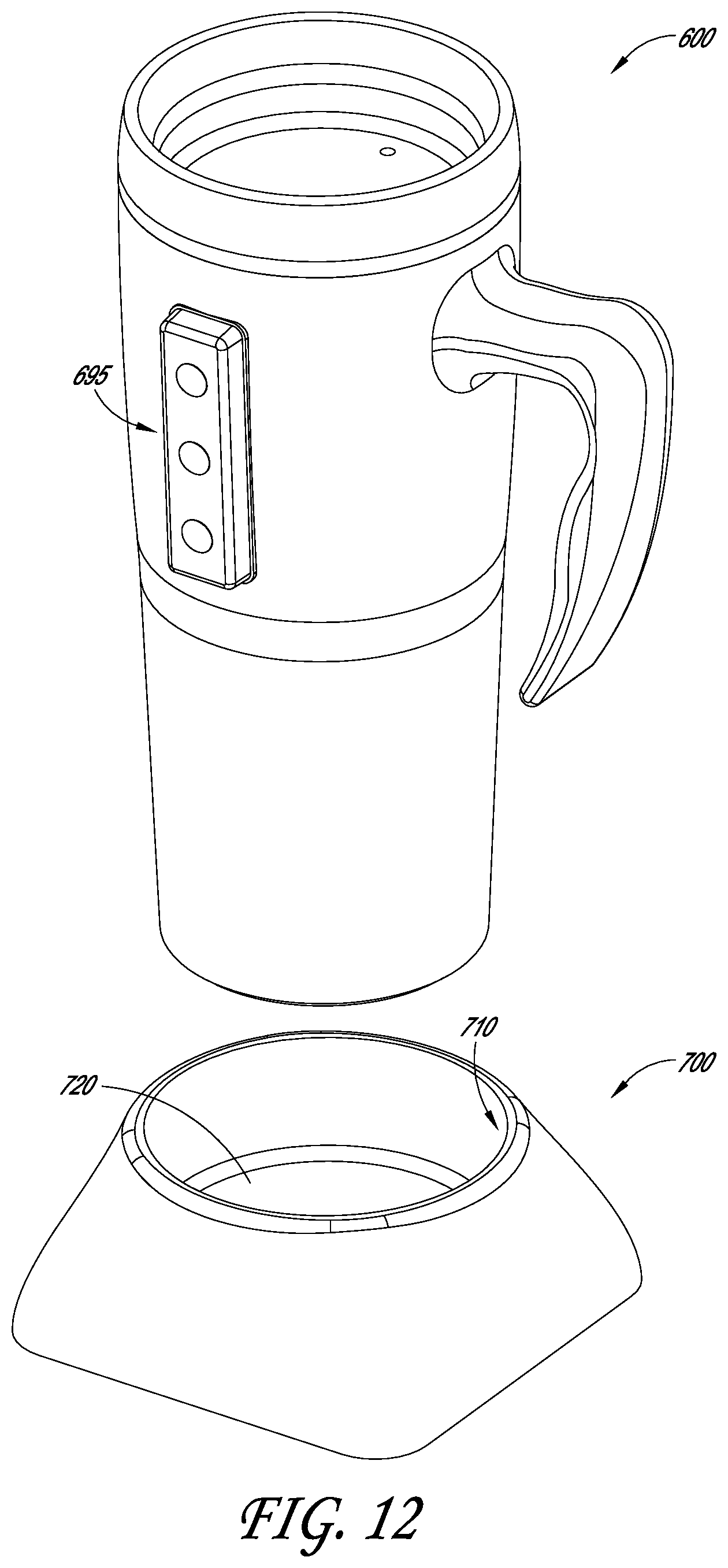 Patent US11771261 Figure 15 – Drinkware container with active temperature control