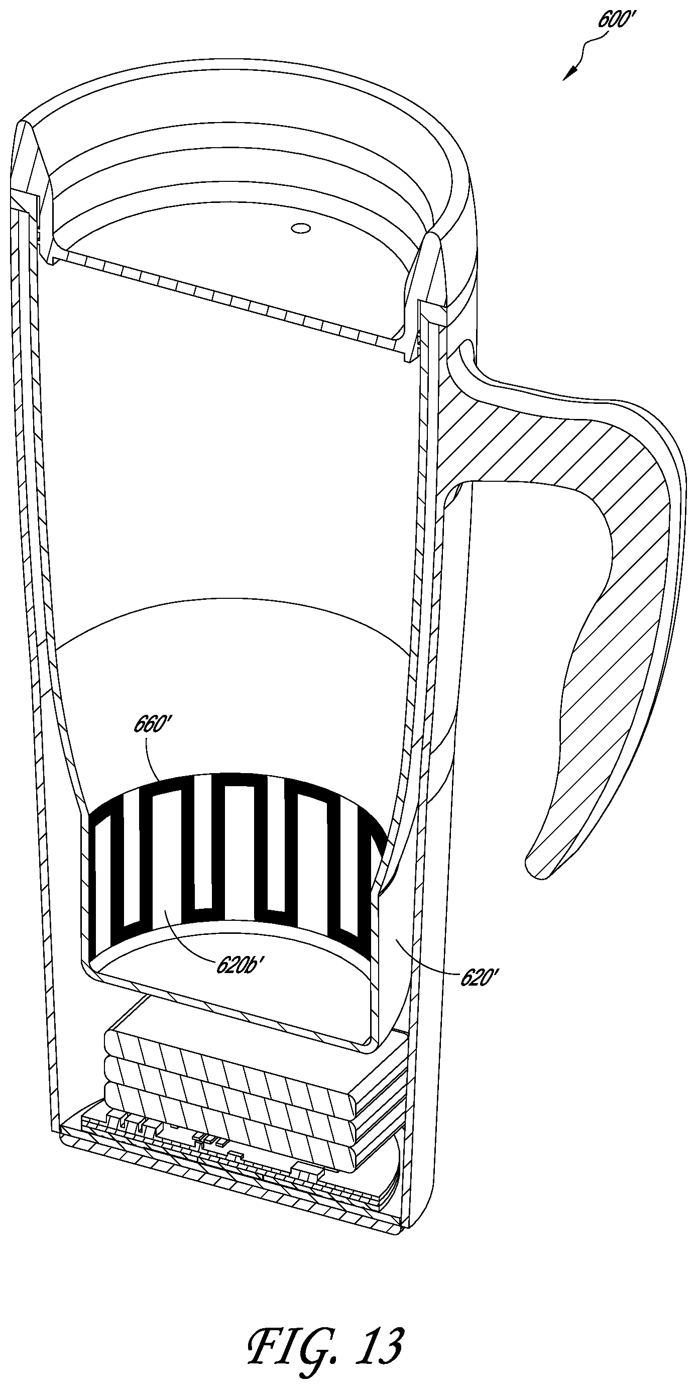 Patent US11771261 Figure 16 – Drinkware container with active temperature control