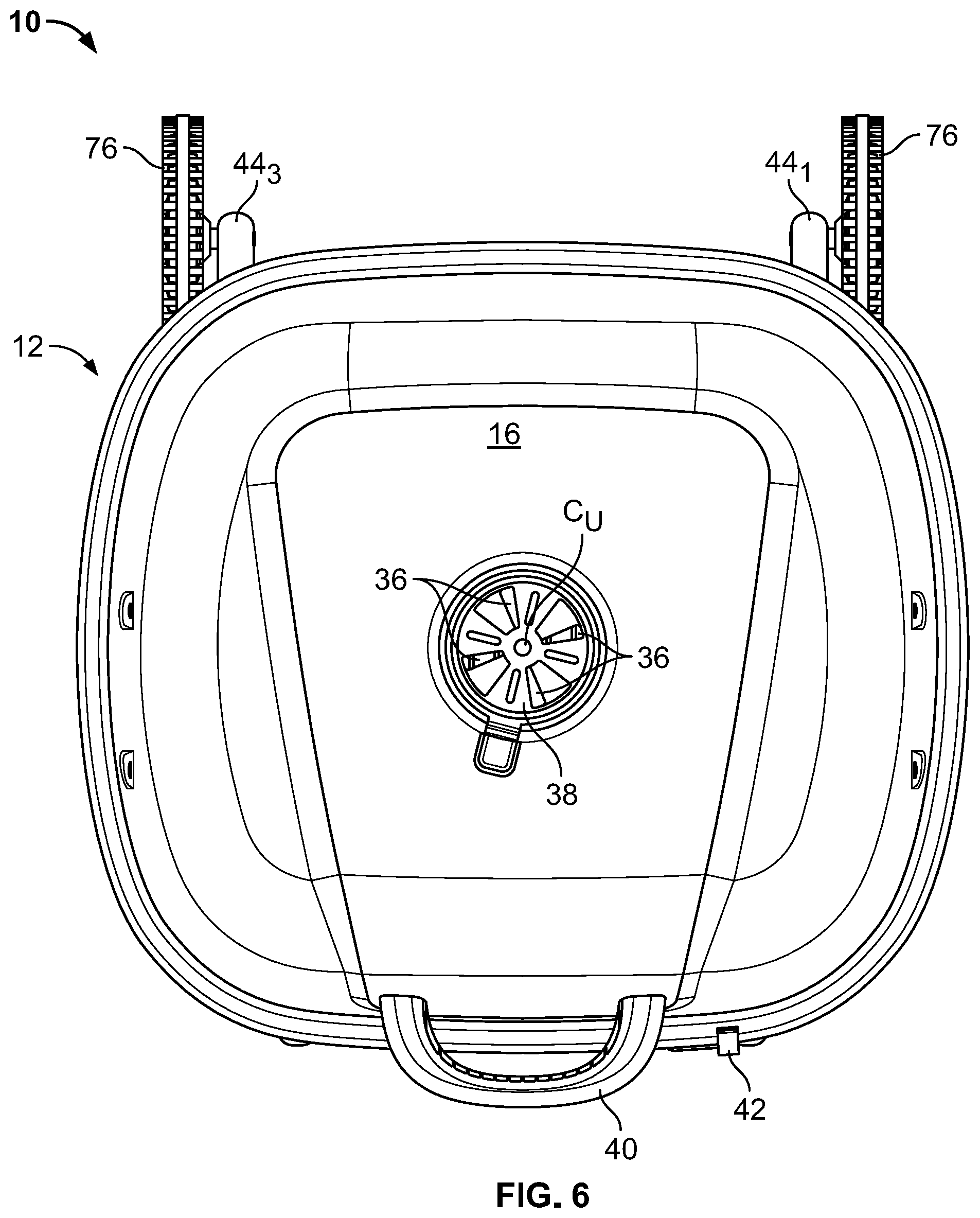 Patent US11771262 Figure 6 – Collapsible grill