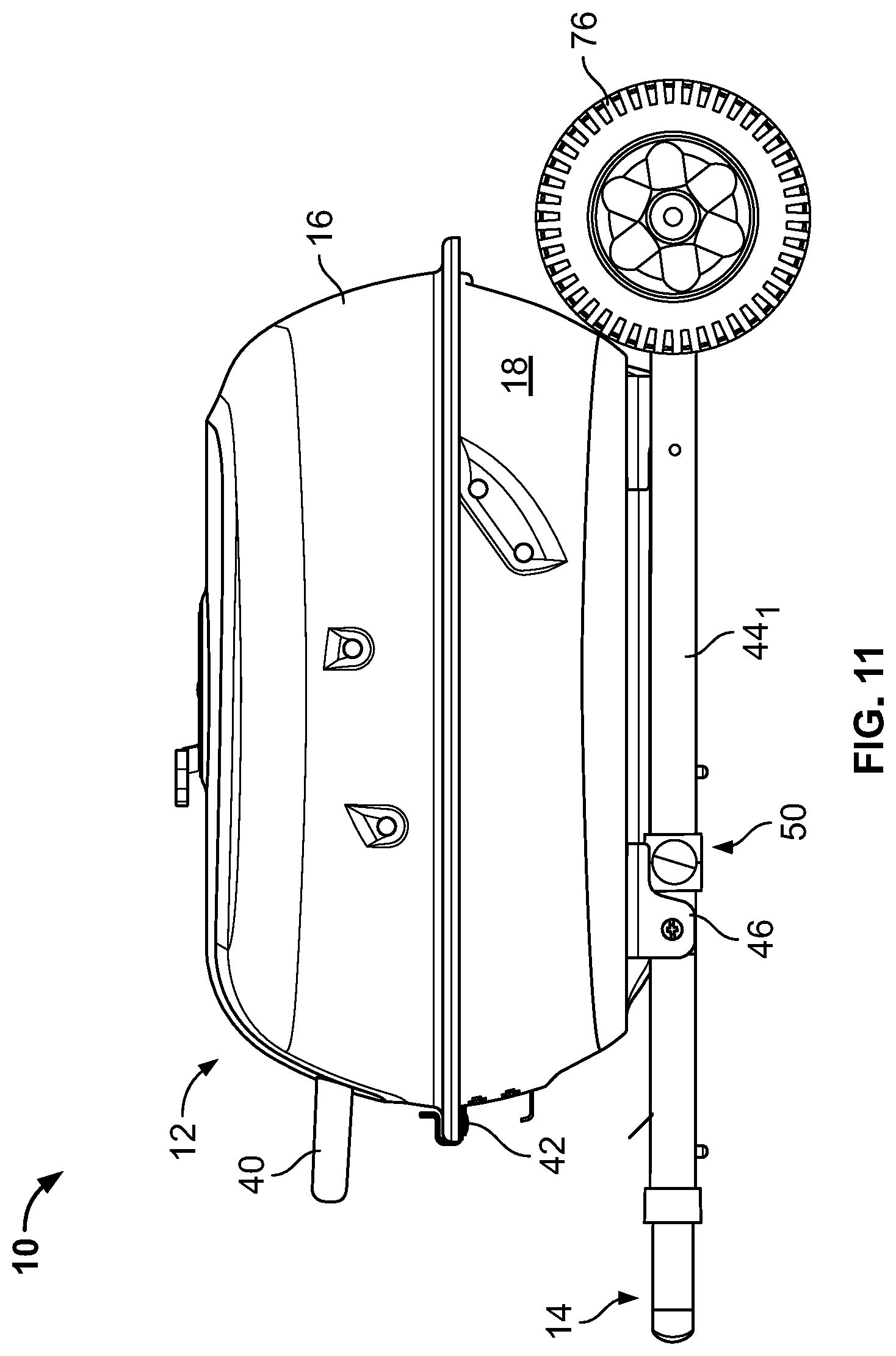 Patent US11771262 Figure 10 – Collapsible grill