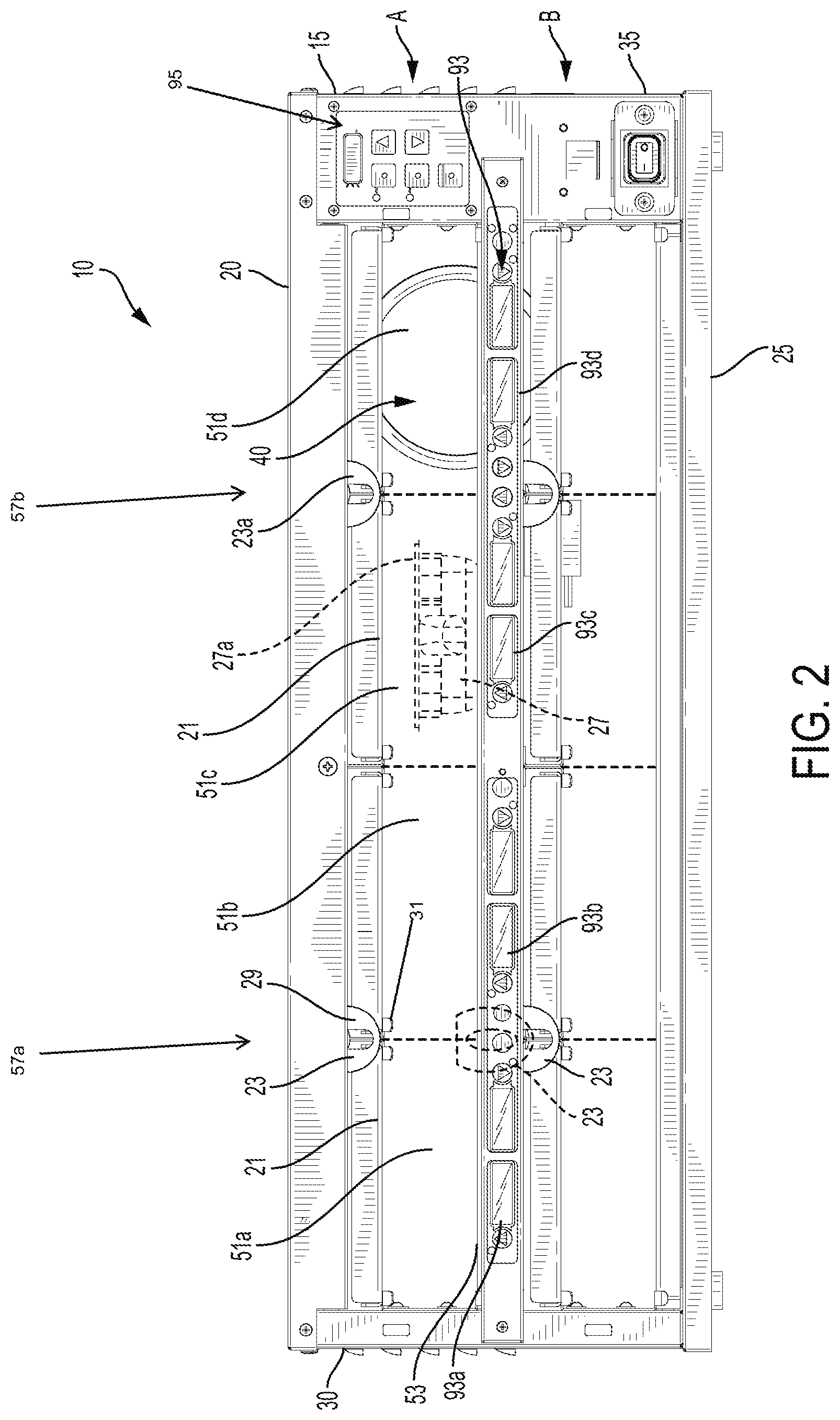 Patent US11771264 Figure 2 – Multi-zone food holding bin