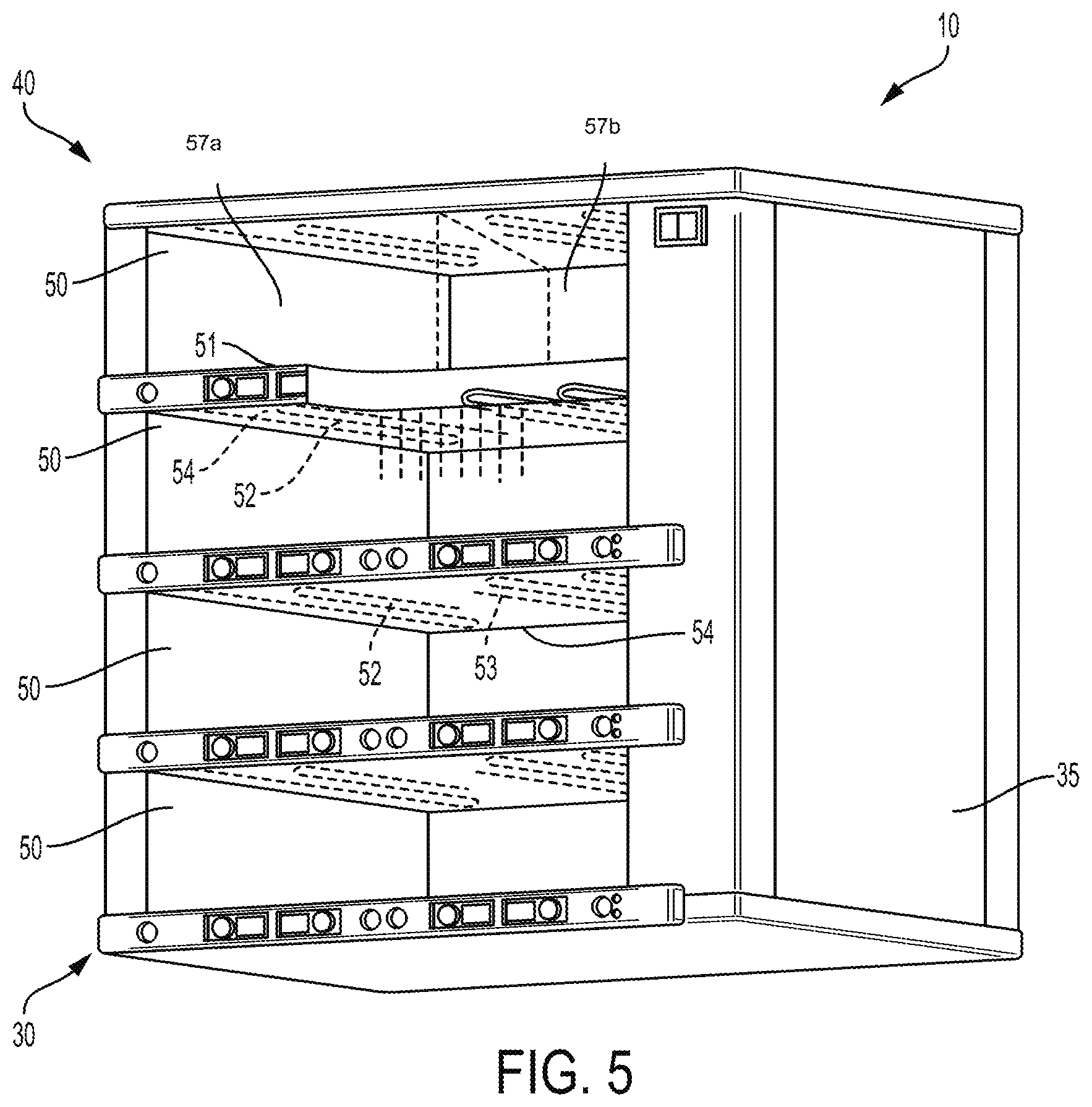 Patent US11771264 Figure 5 – Multi-zone food holding bin