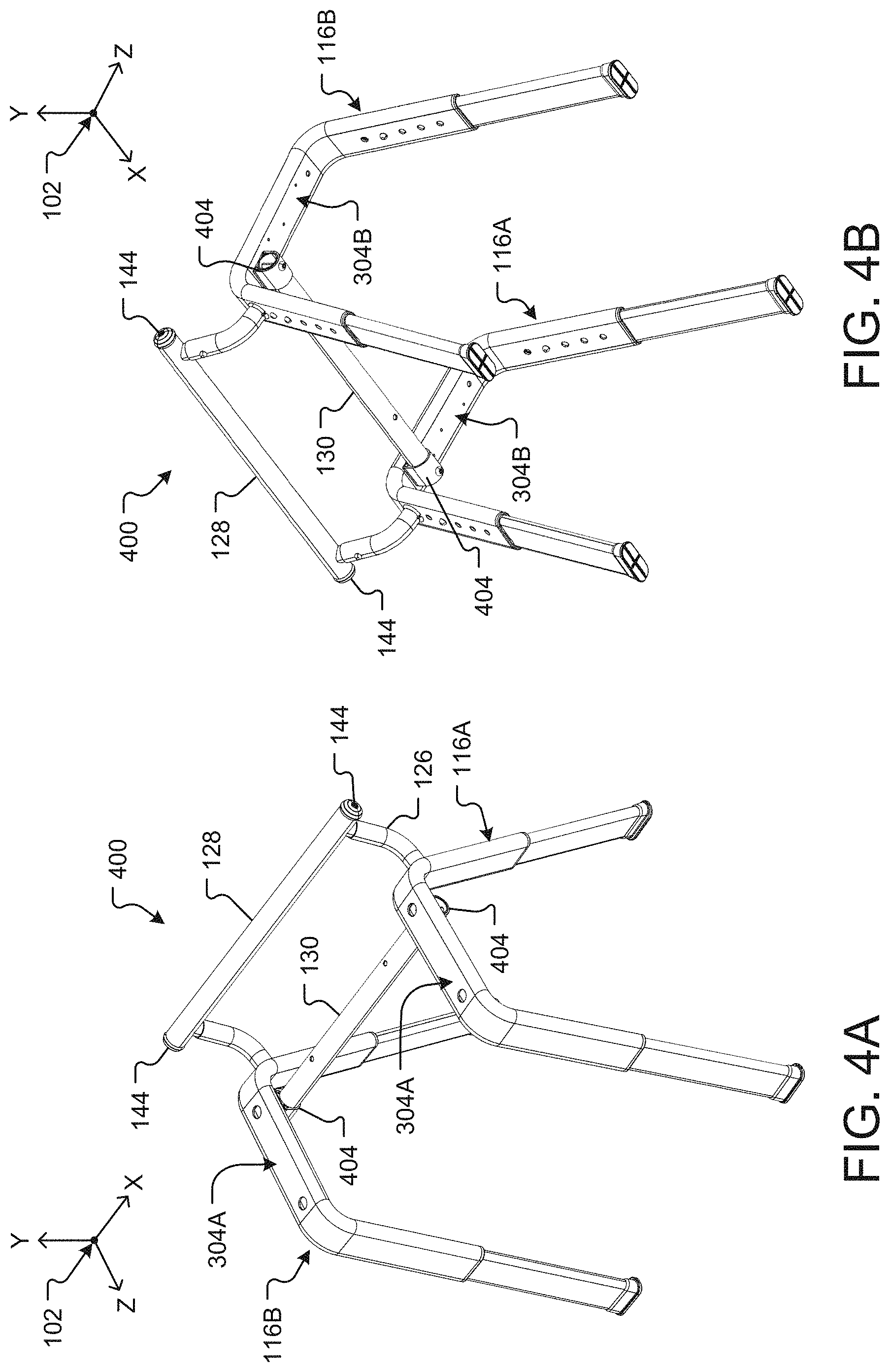 Patent US11771269 Figure 8 – Shower chair with ergonomic support and washdown features